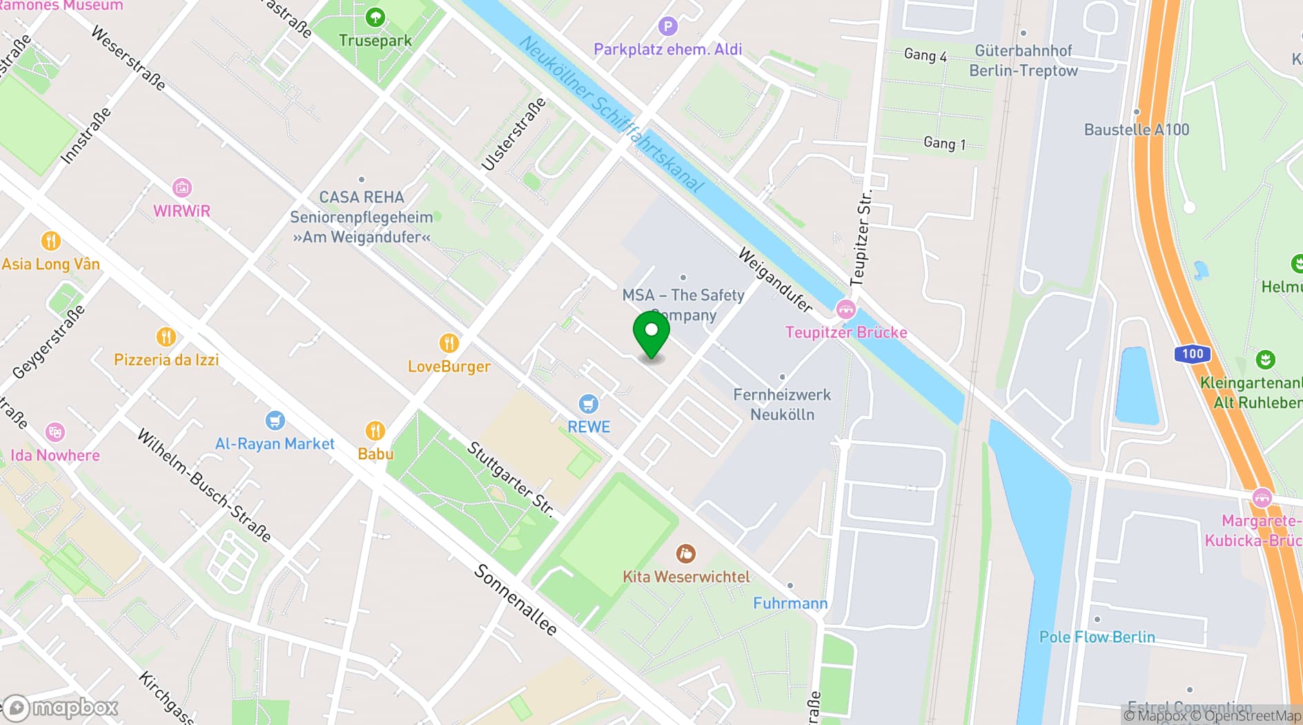 Map showing Colonia Nova