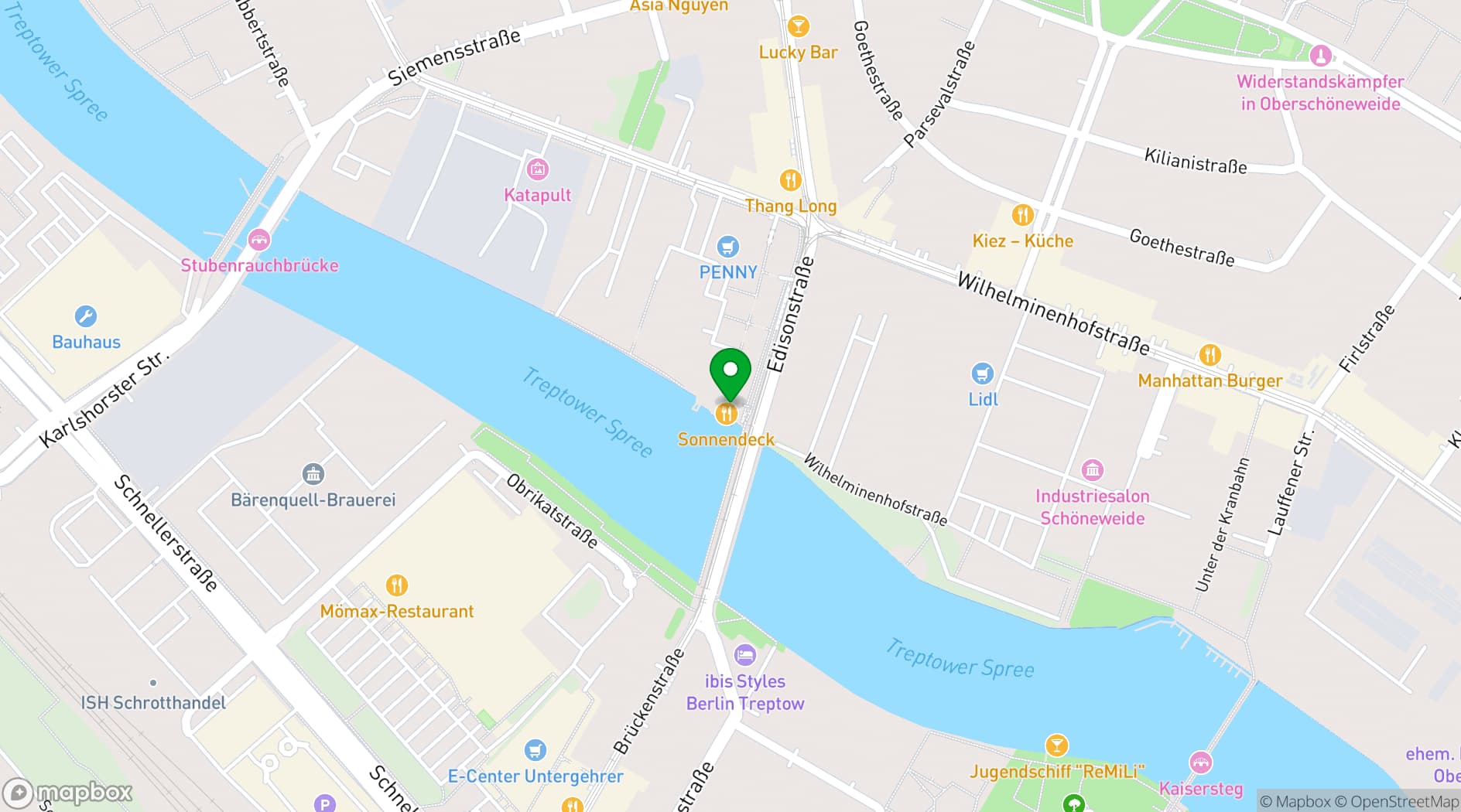 Map showing White Spreelounge
