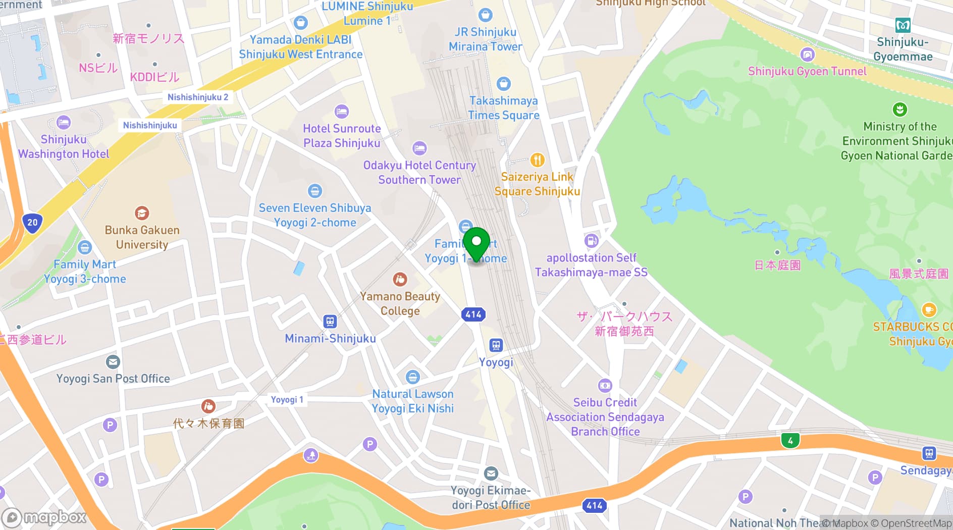Map showing Tokyo School of Business