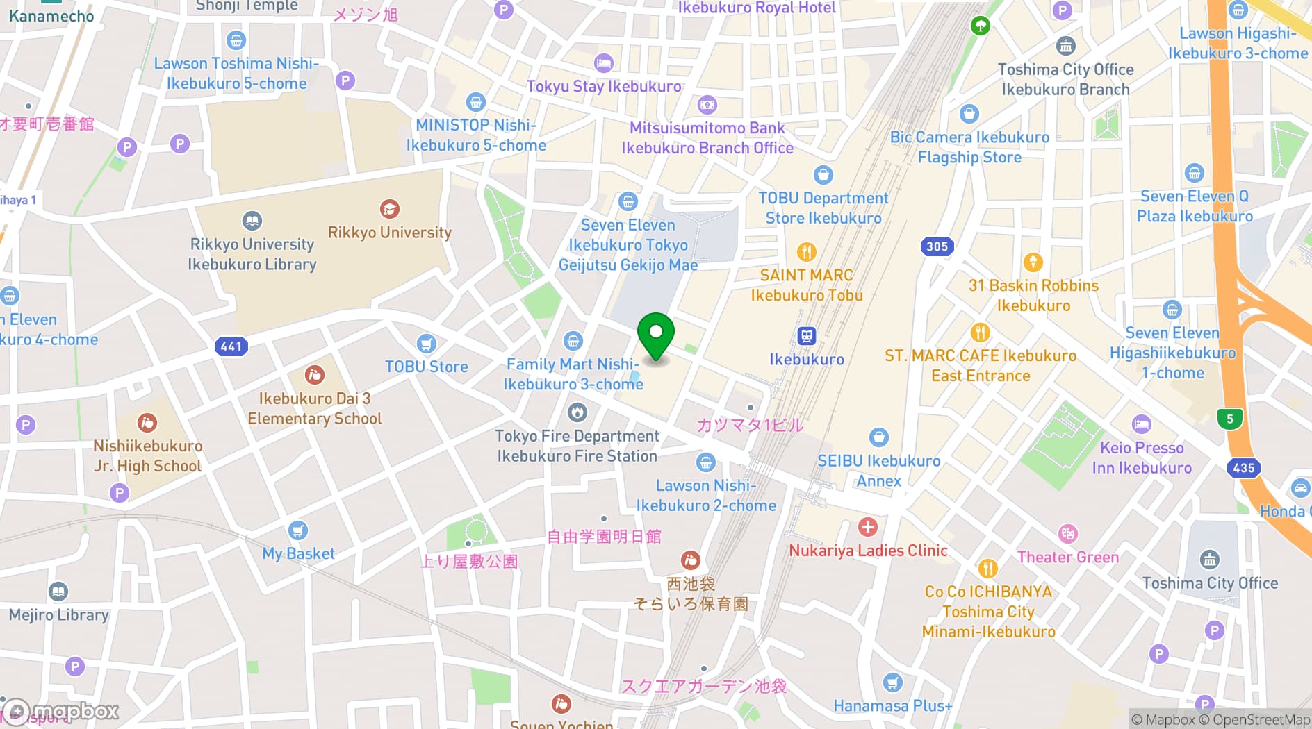 Map showing Dining & Bar Ovest
