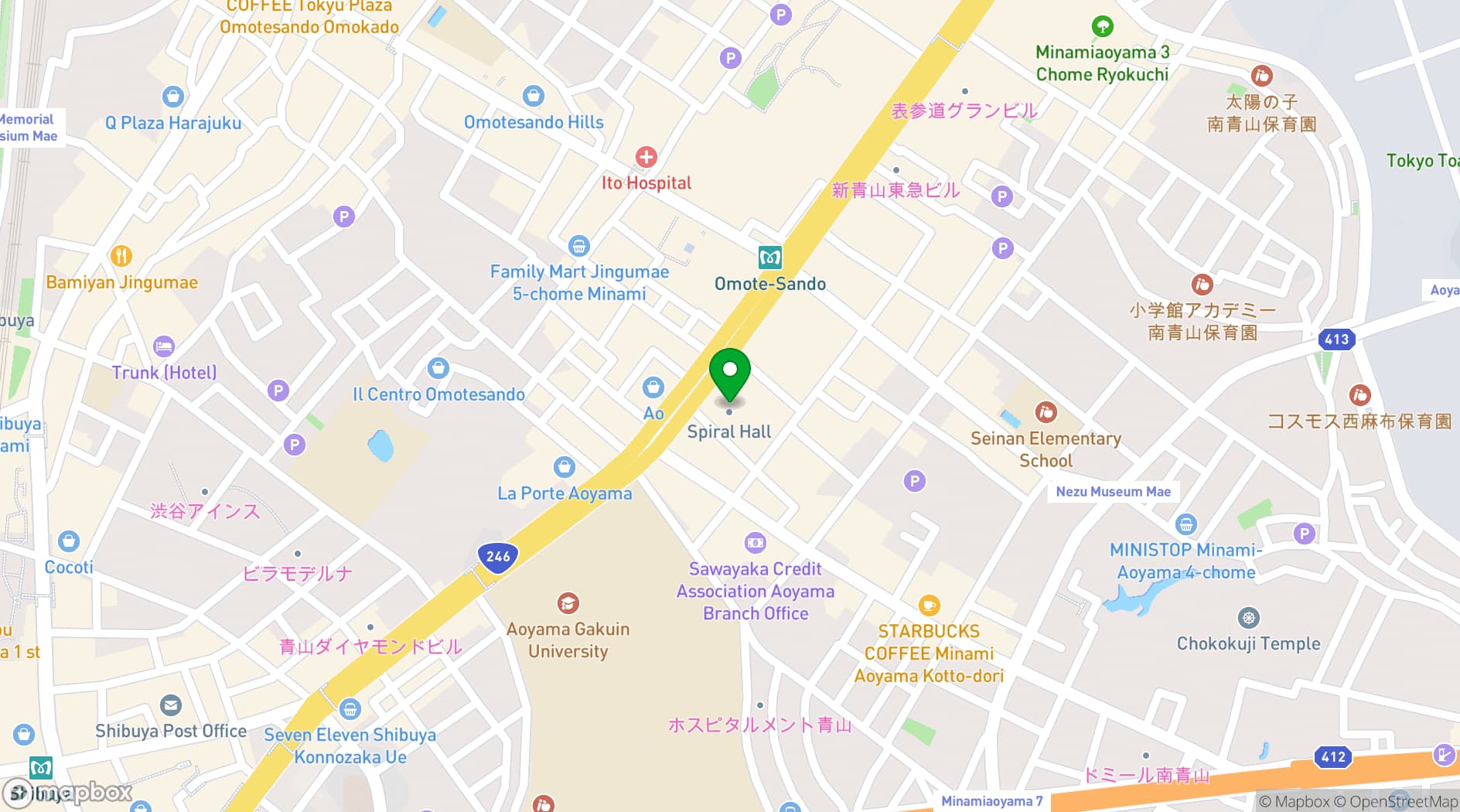 Map showing SICF
