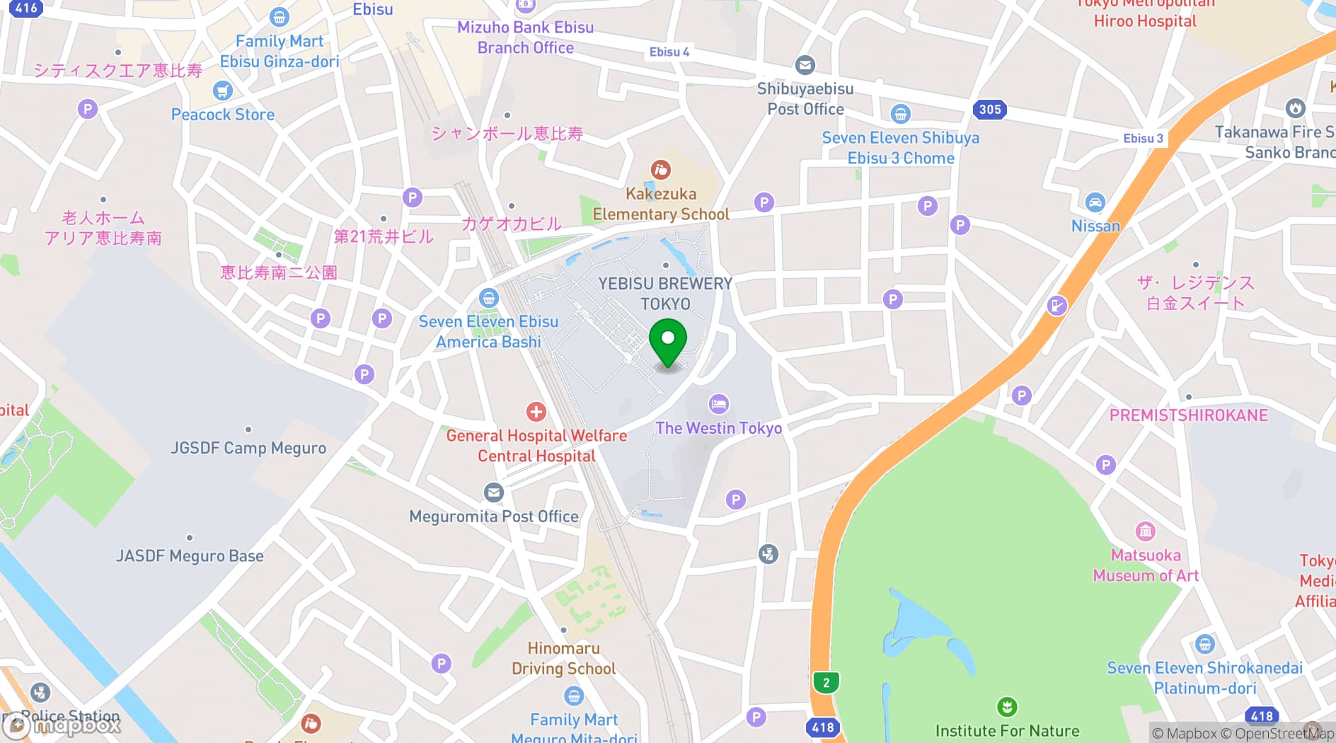 Map showing Chateau Restaurant Joel Robuchon