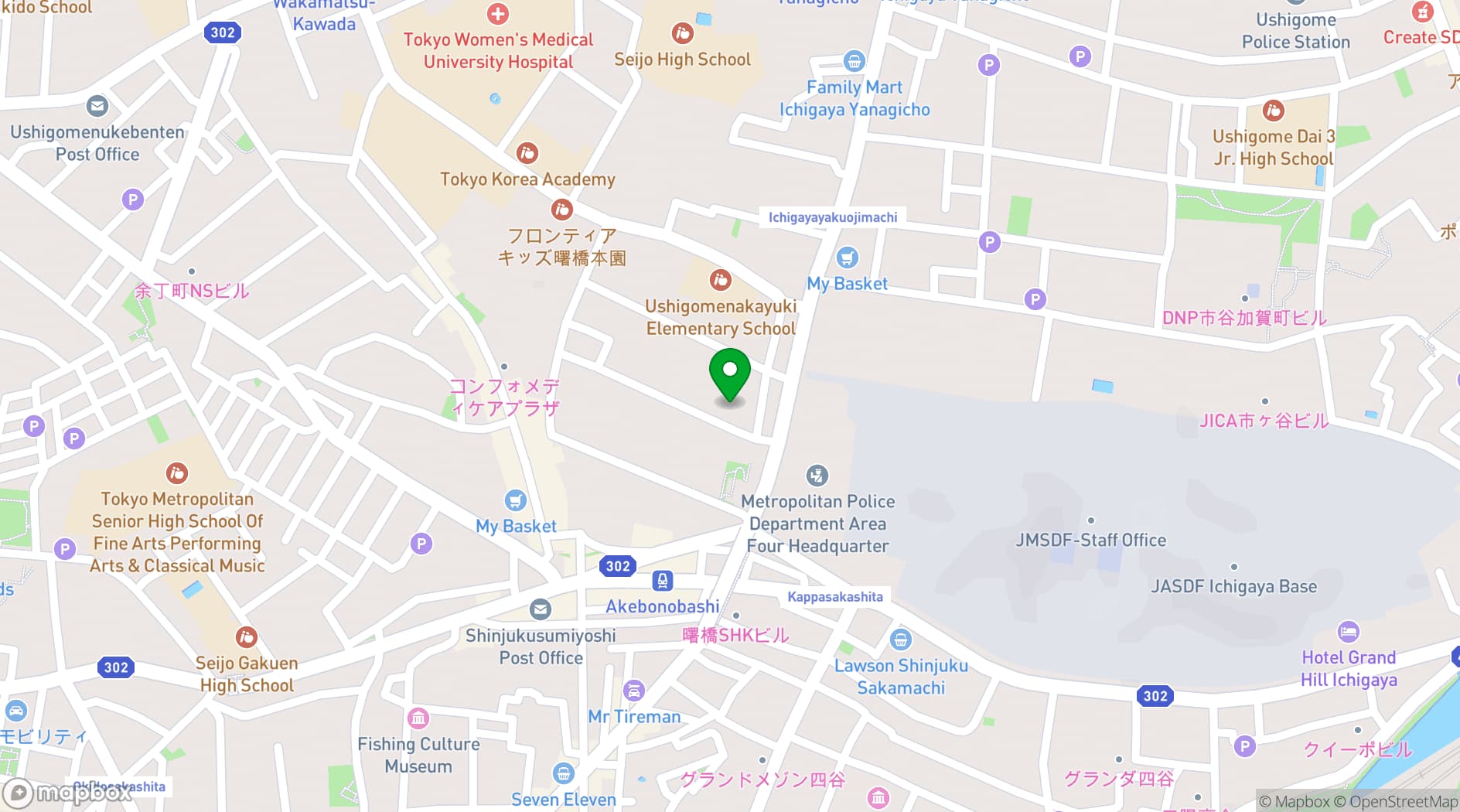 Map showing Applause Square Tokyo