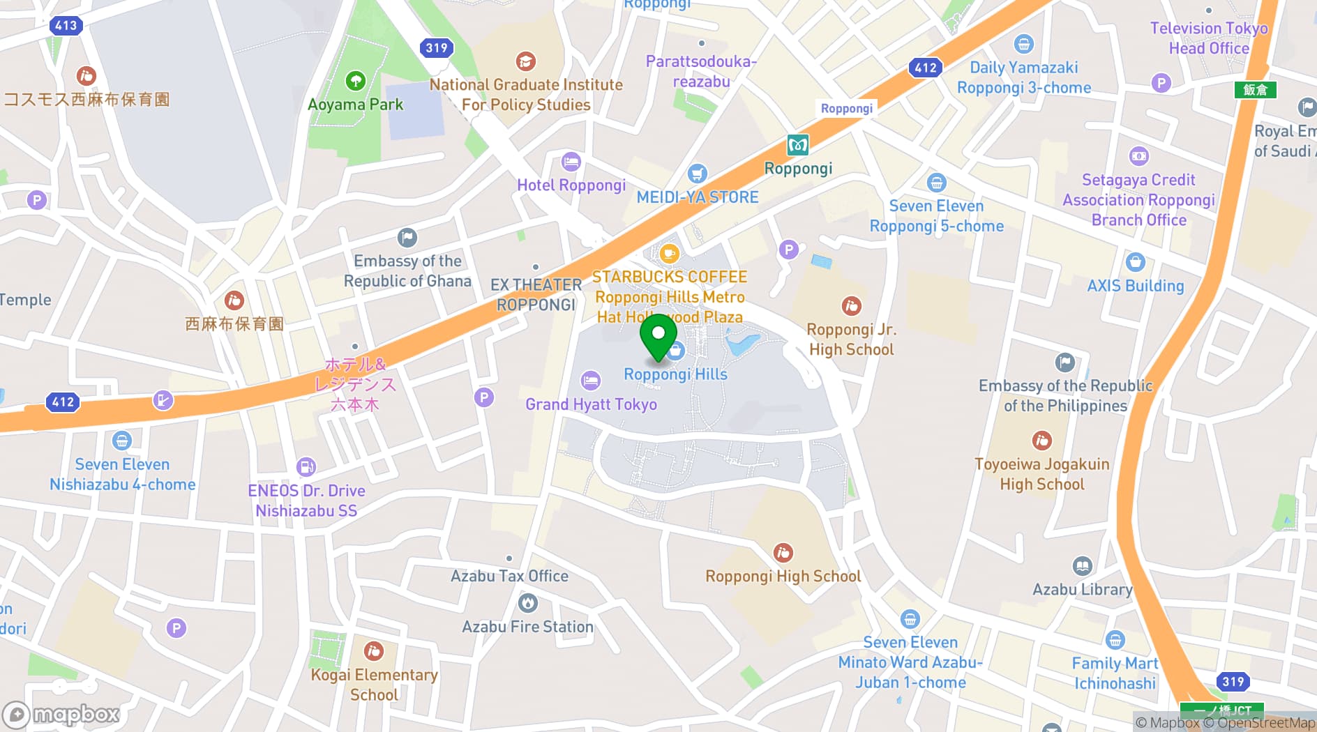 Map showing Tokyo City View
