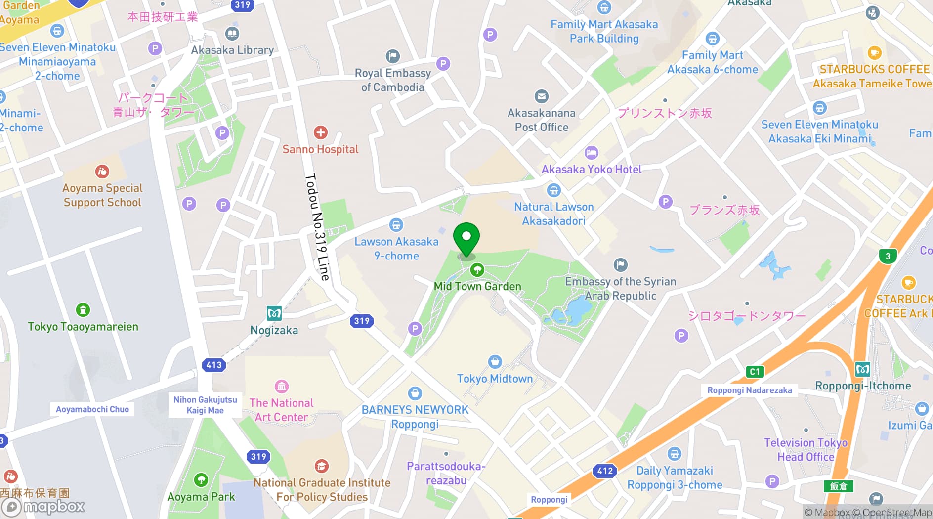 Map showing 21_21 DESIGN SIGHT