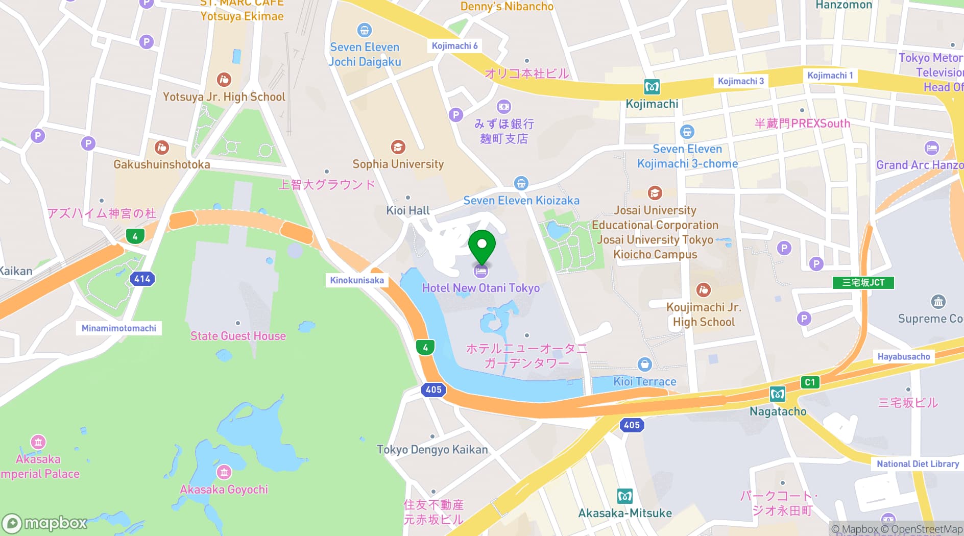Map showing SKY BAR