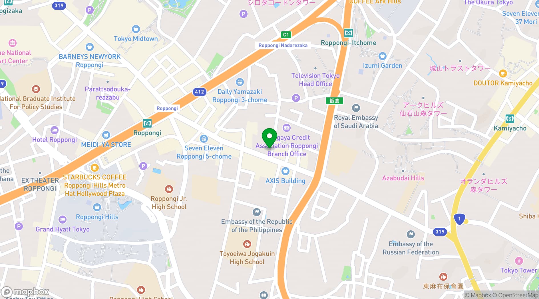 Map showing BALCON TOKYO