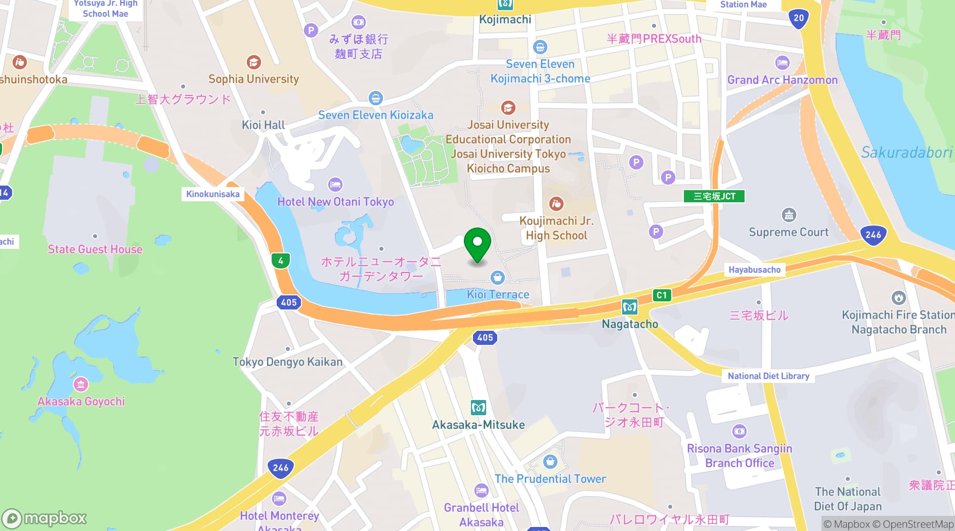 Map showing Sky Gallery Lounge Levita
