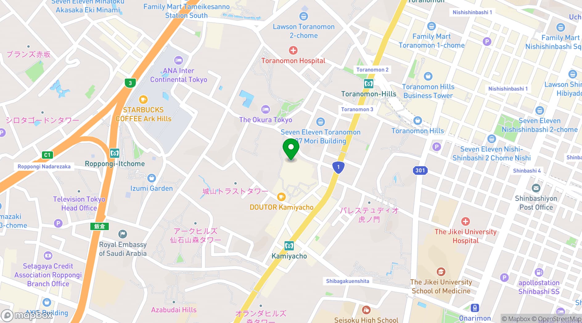 Map showing Lobby Bar