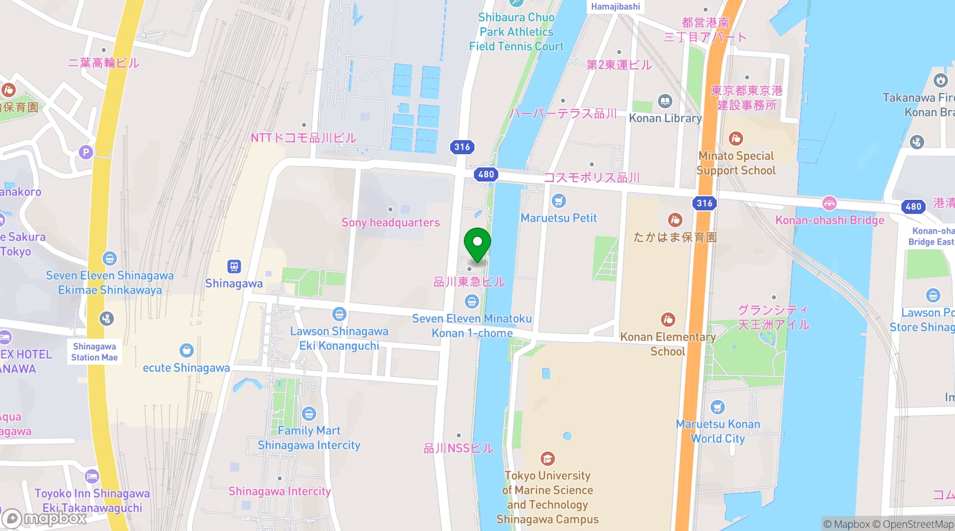 Map showing AP Shinagawa