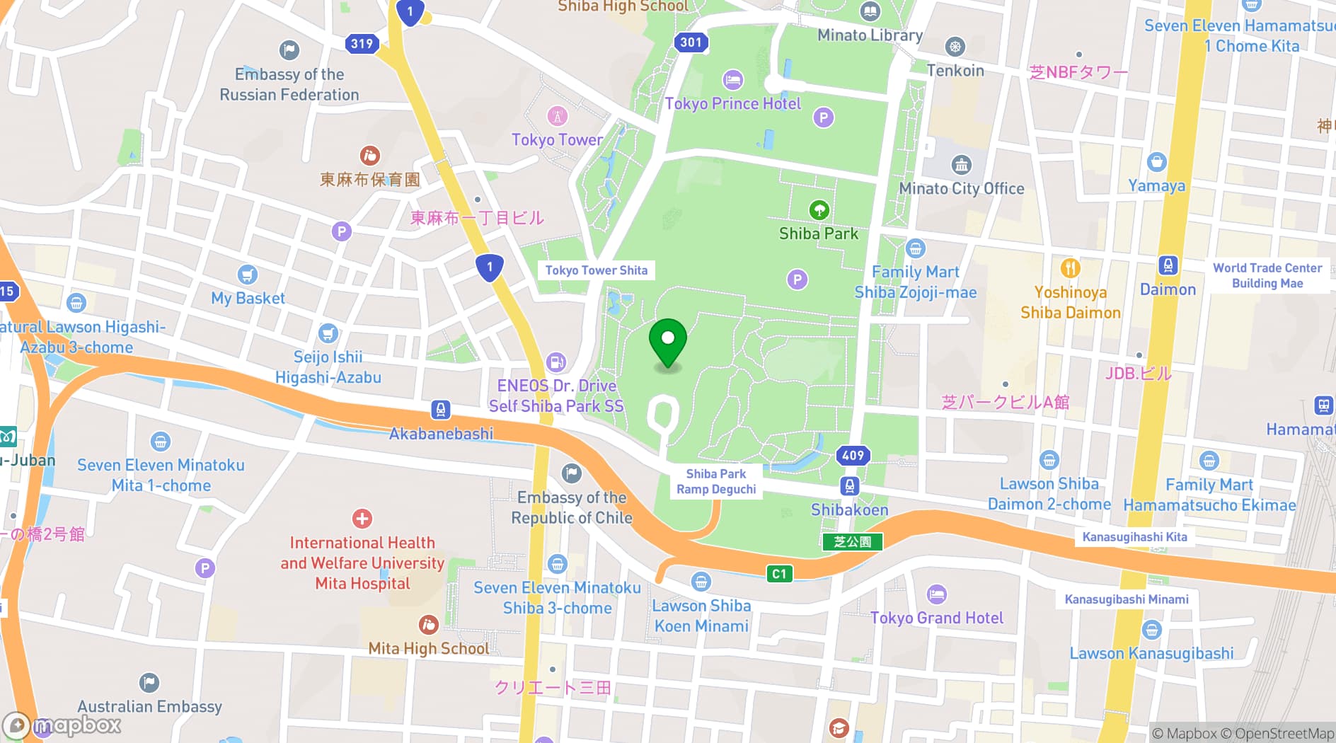 Map showing Sky Lounge Stellar Garden