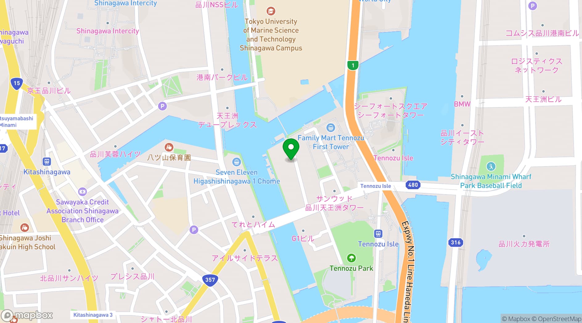 Map showing E HALL