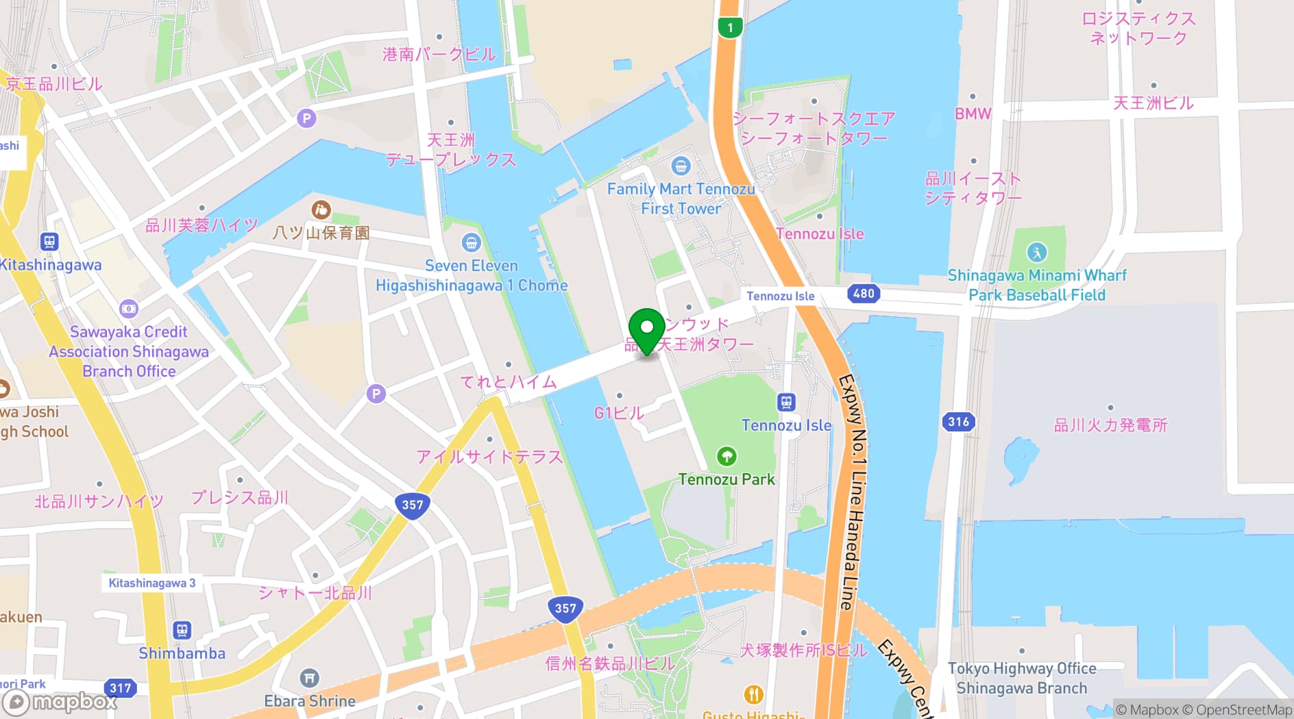 Map showing TERRADA Warehouse
