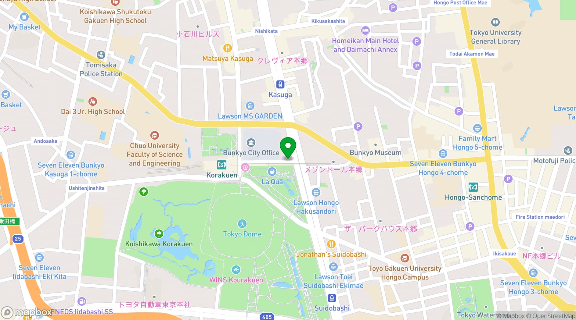 Map showing Kōdōkan