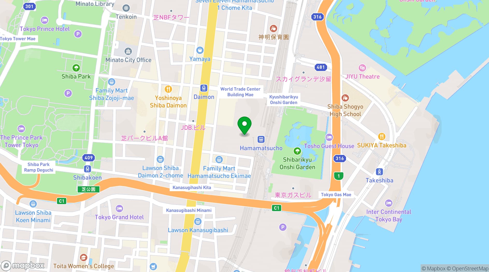 Map showing World Trade Center Building South Tower