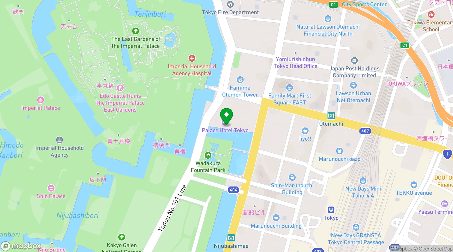 Map showing The Palace Lounge