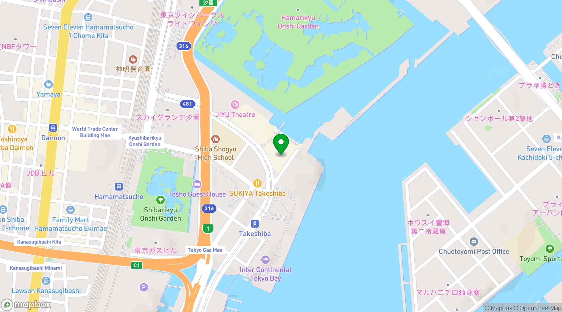 Map showing Mesm Tokyo, Autograph Collection