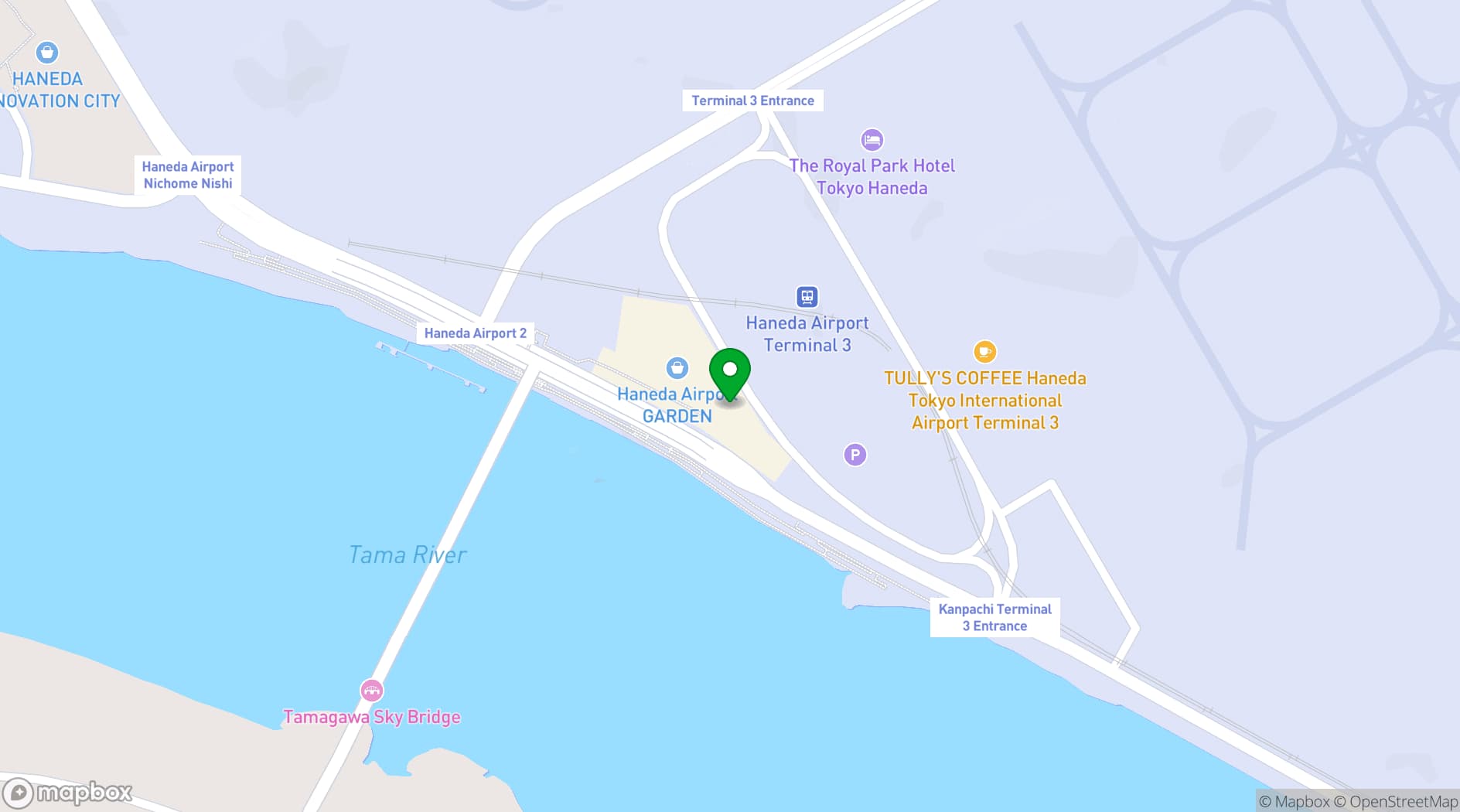 Map showing Villa Fontaine Premier Haneda Airport
