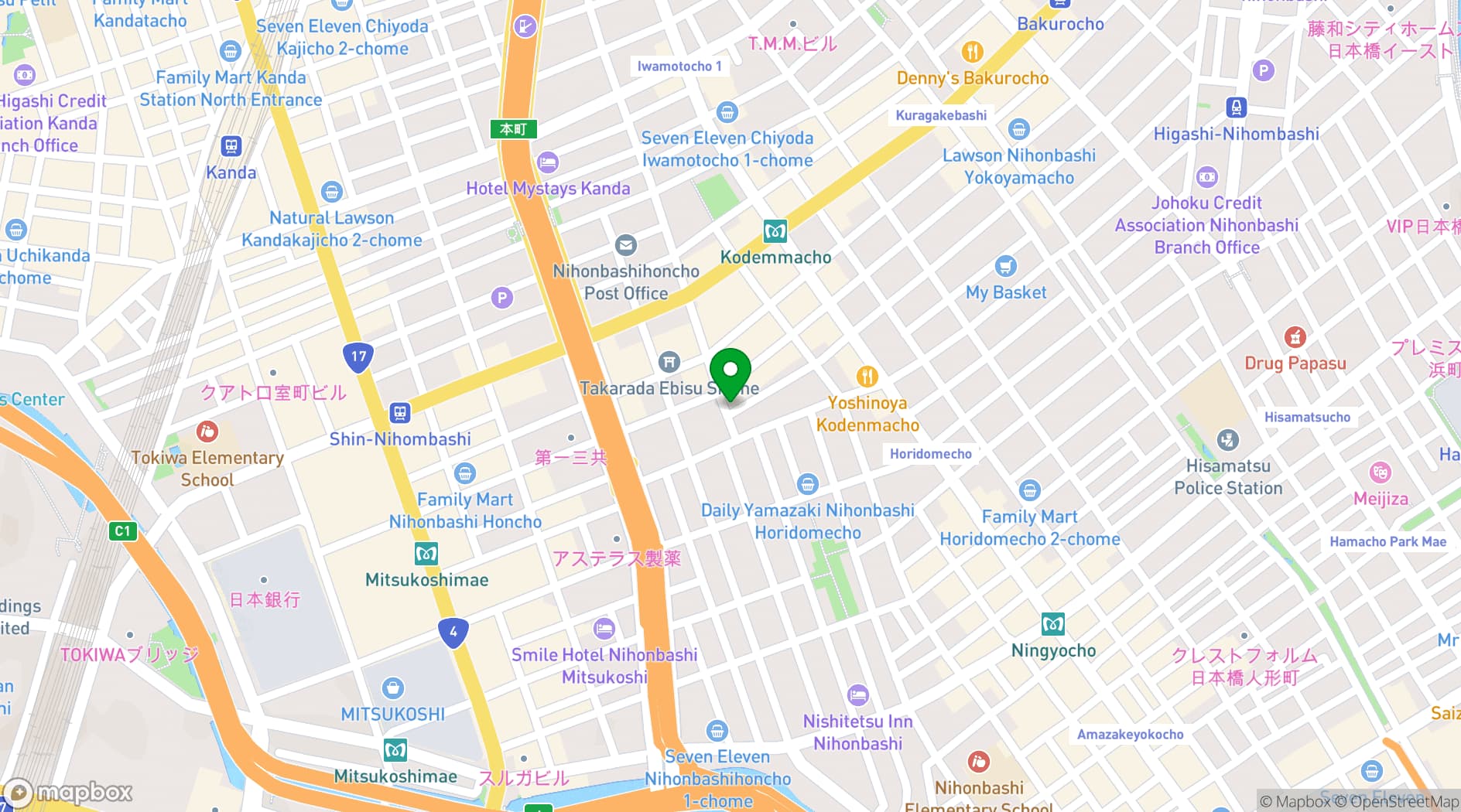 Map showing BnA Hotels