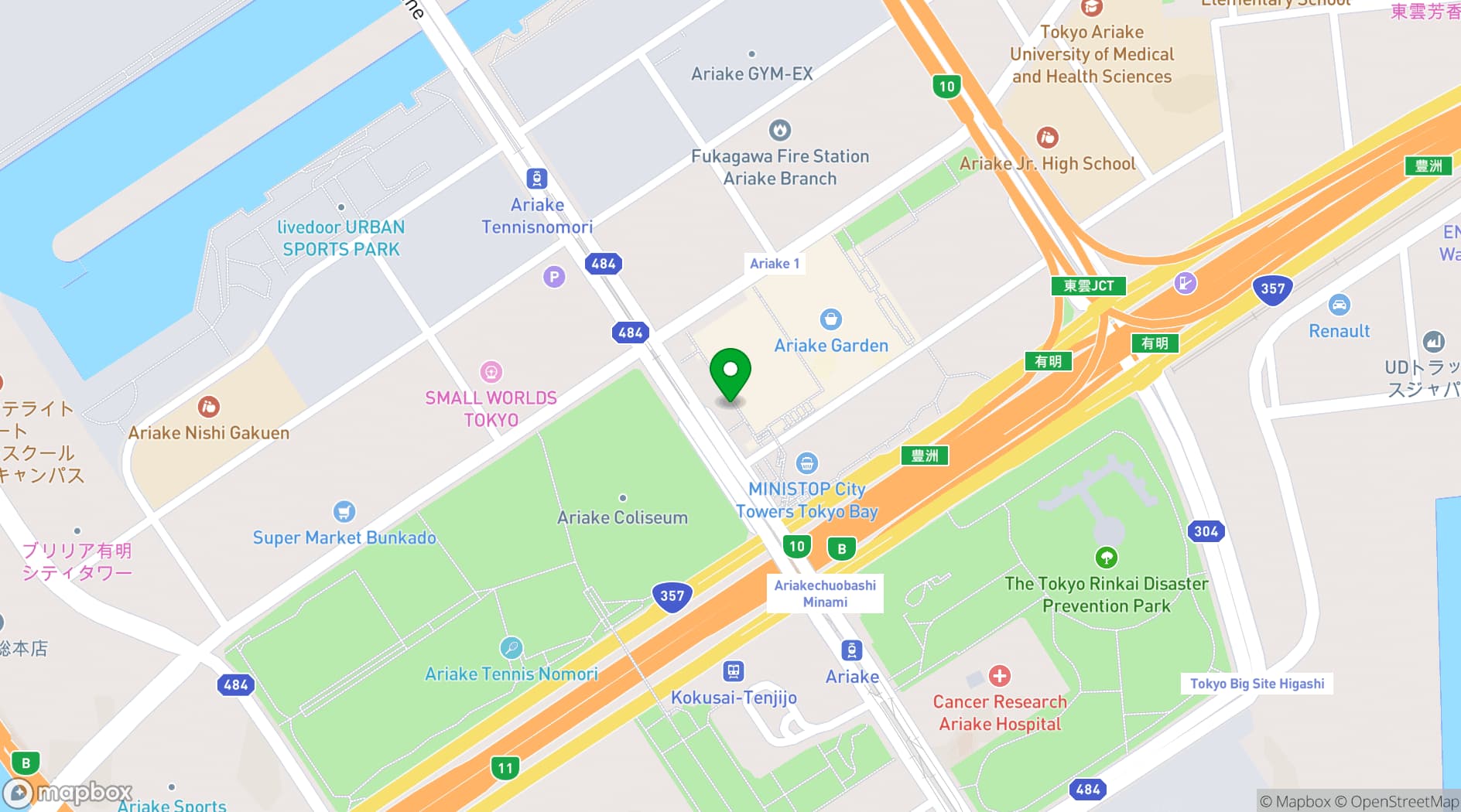 Map showing Hotel Villa Fontaine Grand Tokyo Ariake