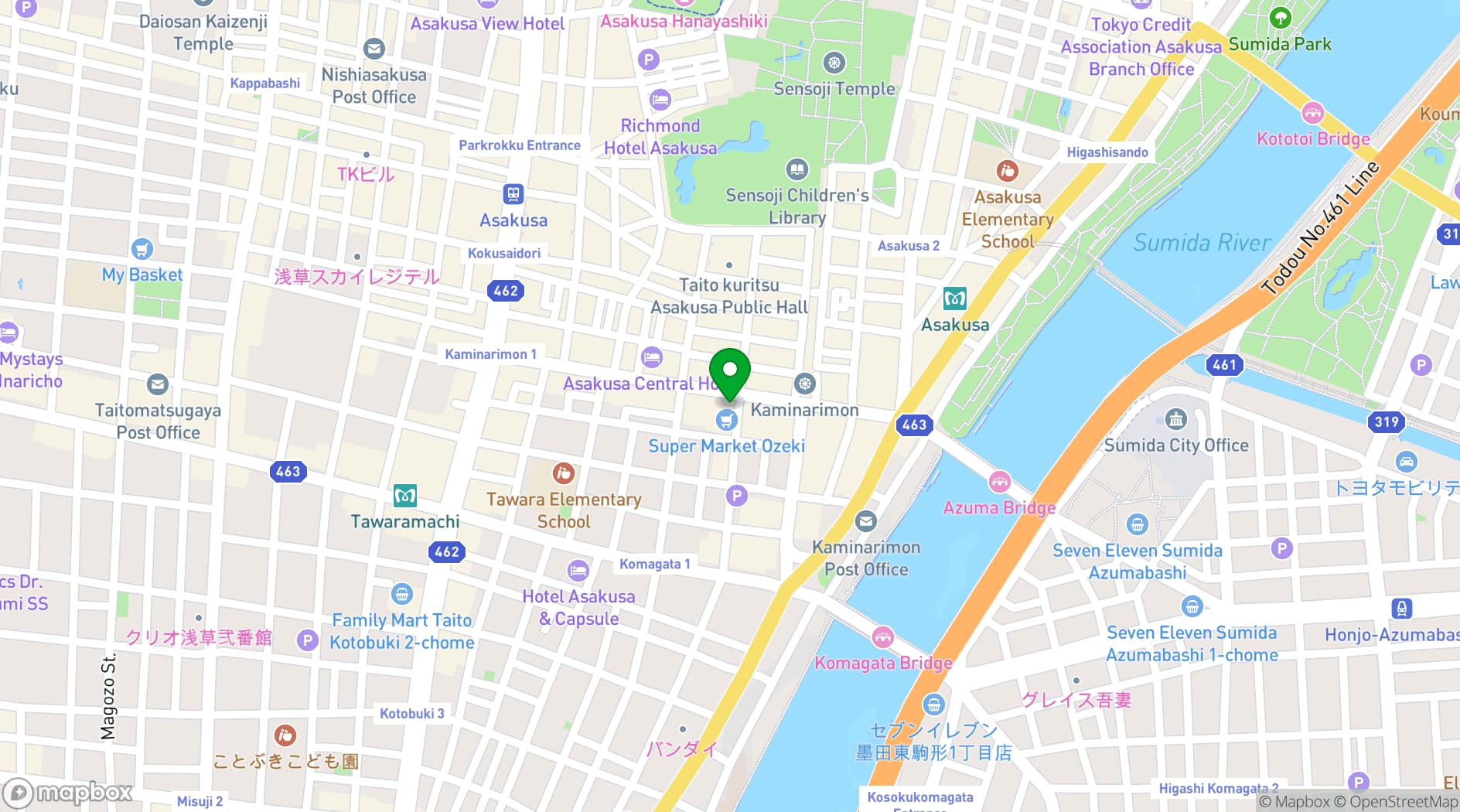 Map showing THE GATE HOTEL by HULIC