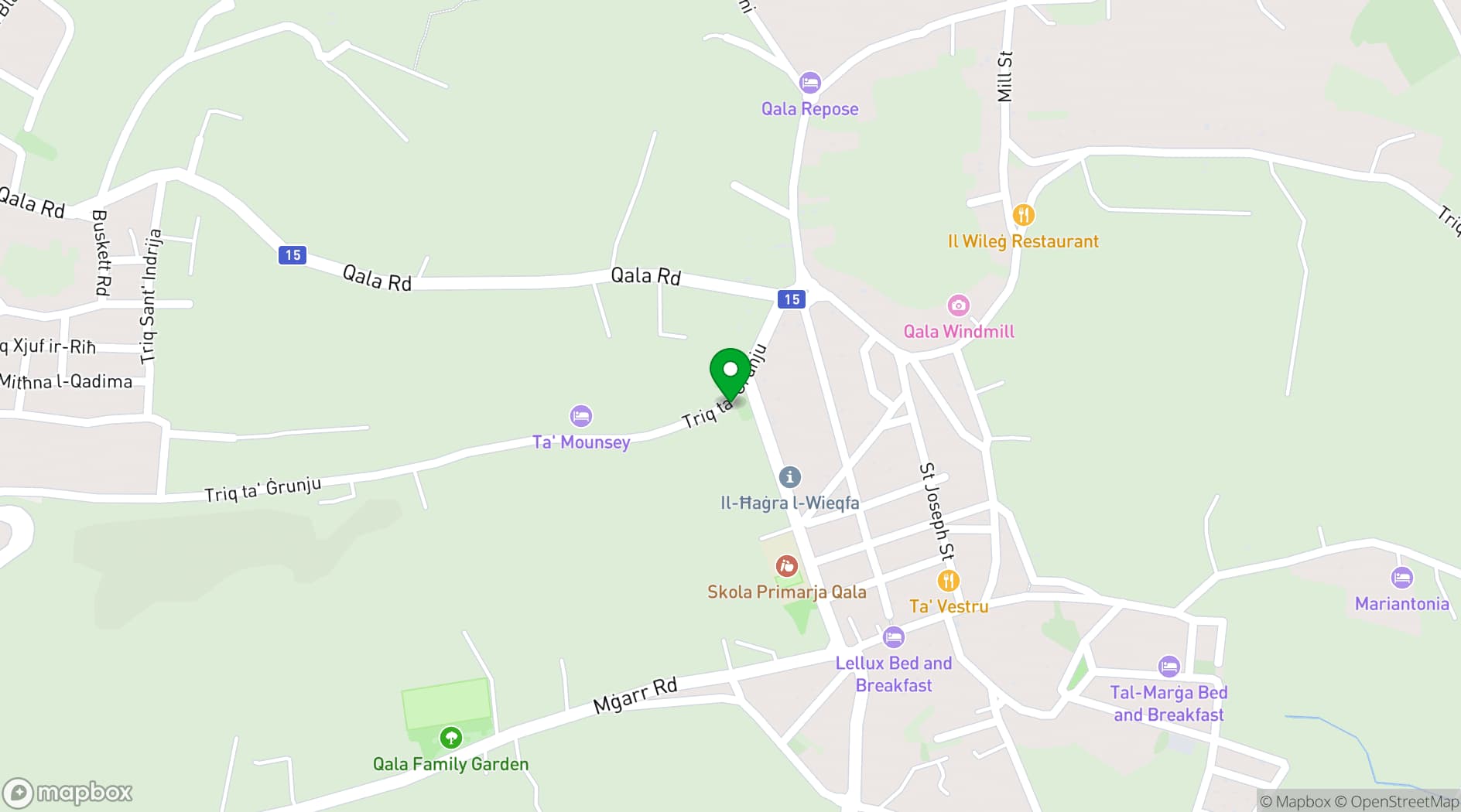 Map showing Villa dei Venti