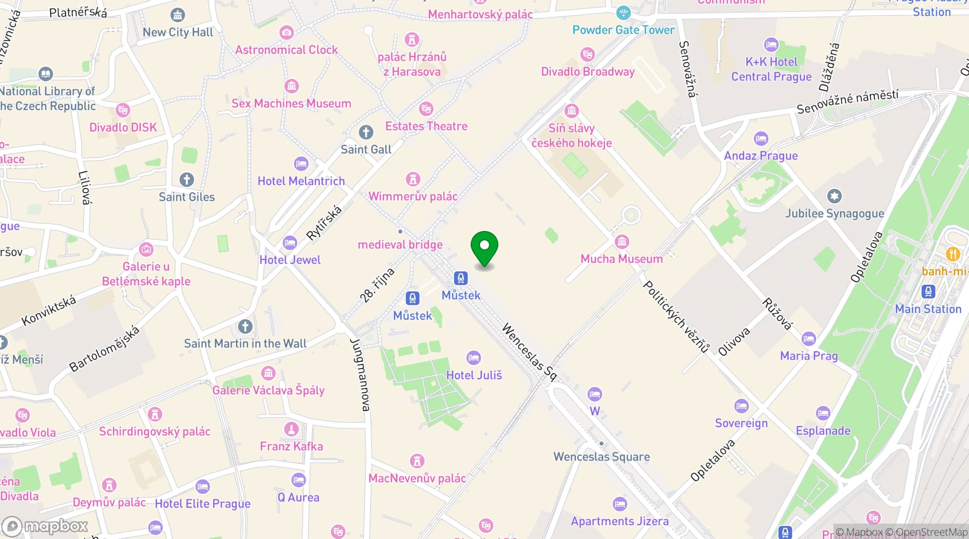 Map showing AMBASSADOR Zlata Husa