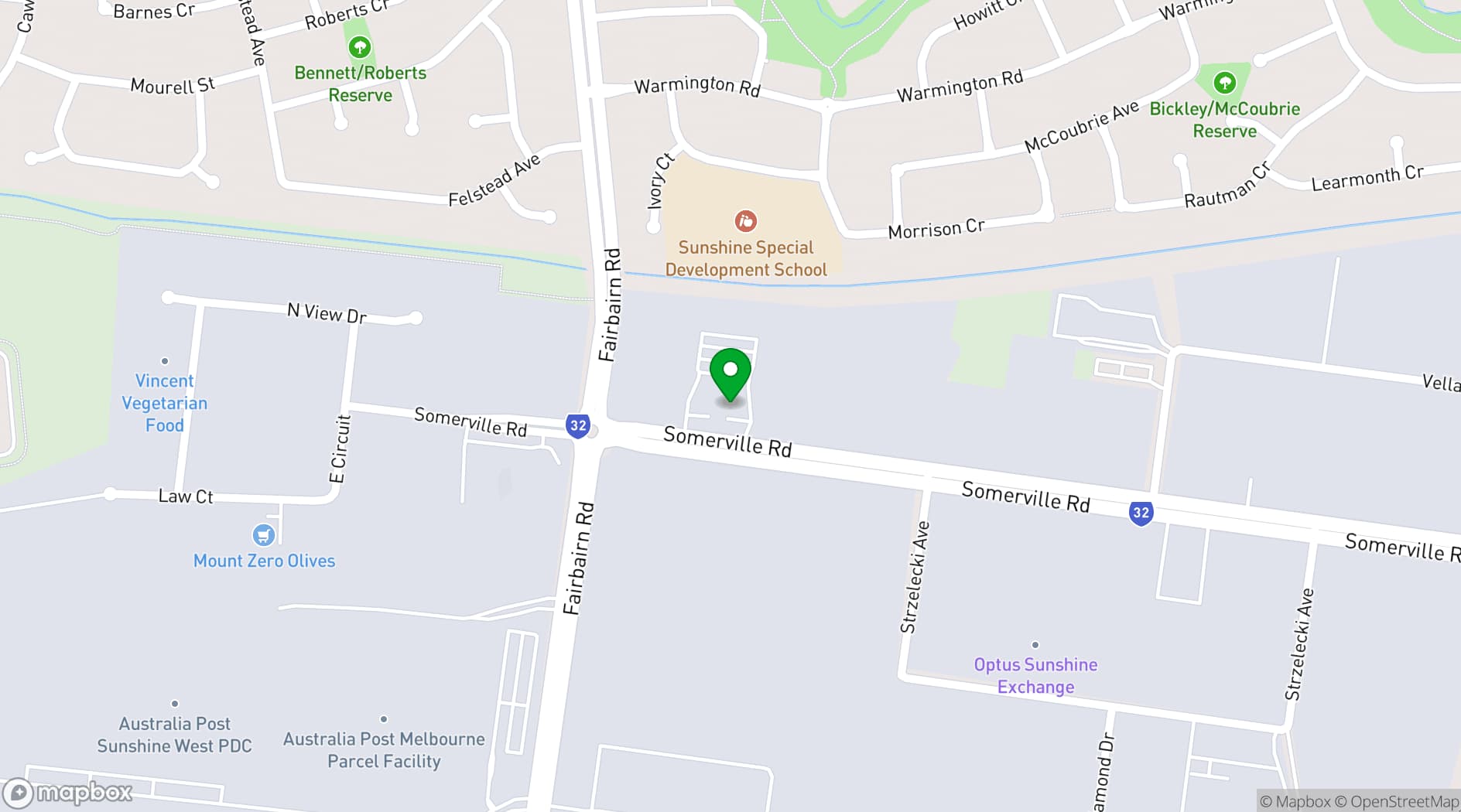 Map showing Sheldon Reception