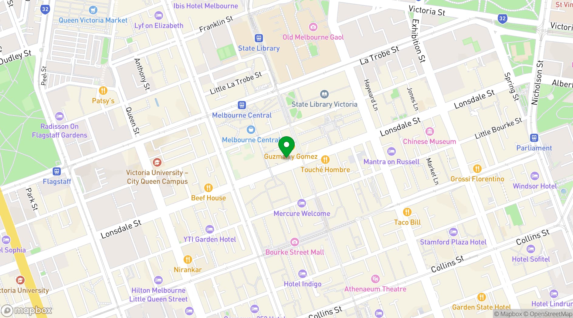 Map showing Music Room