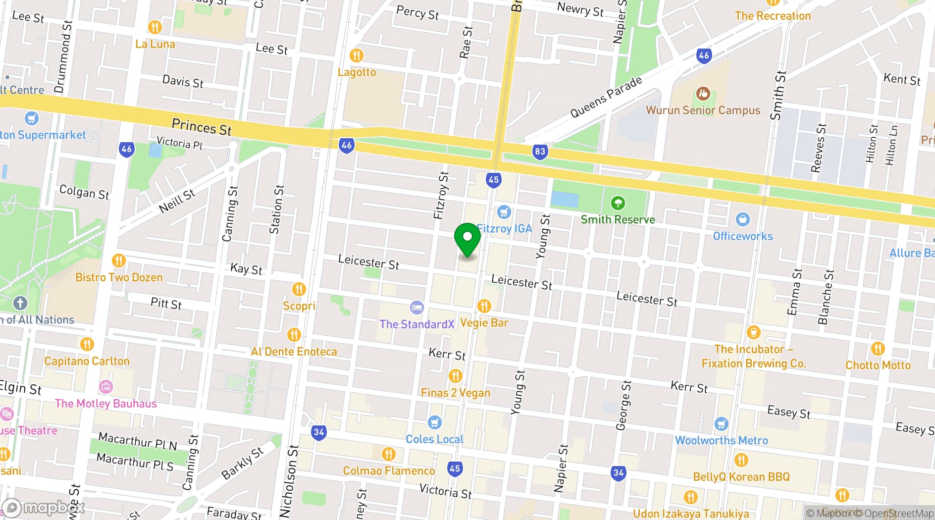 Map showing Polly Bar
