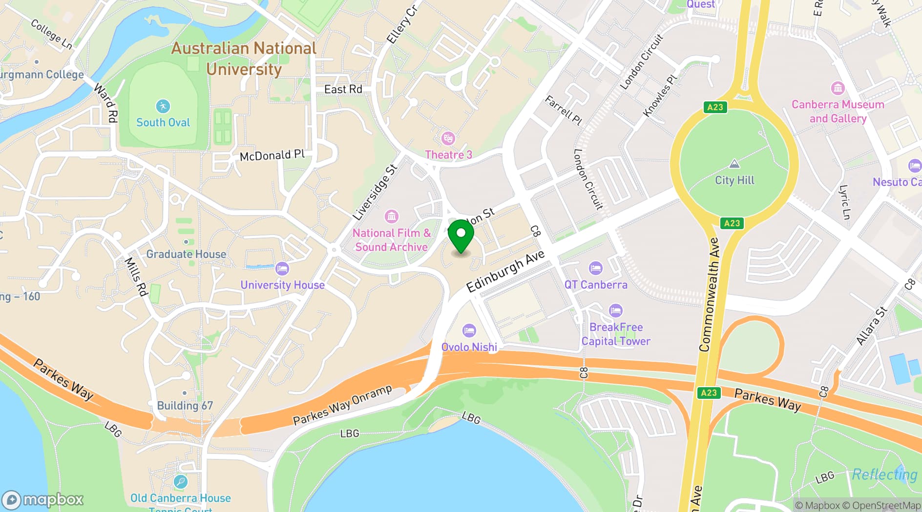 Map showing Shine Dome