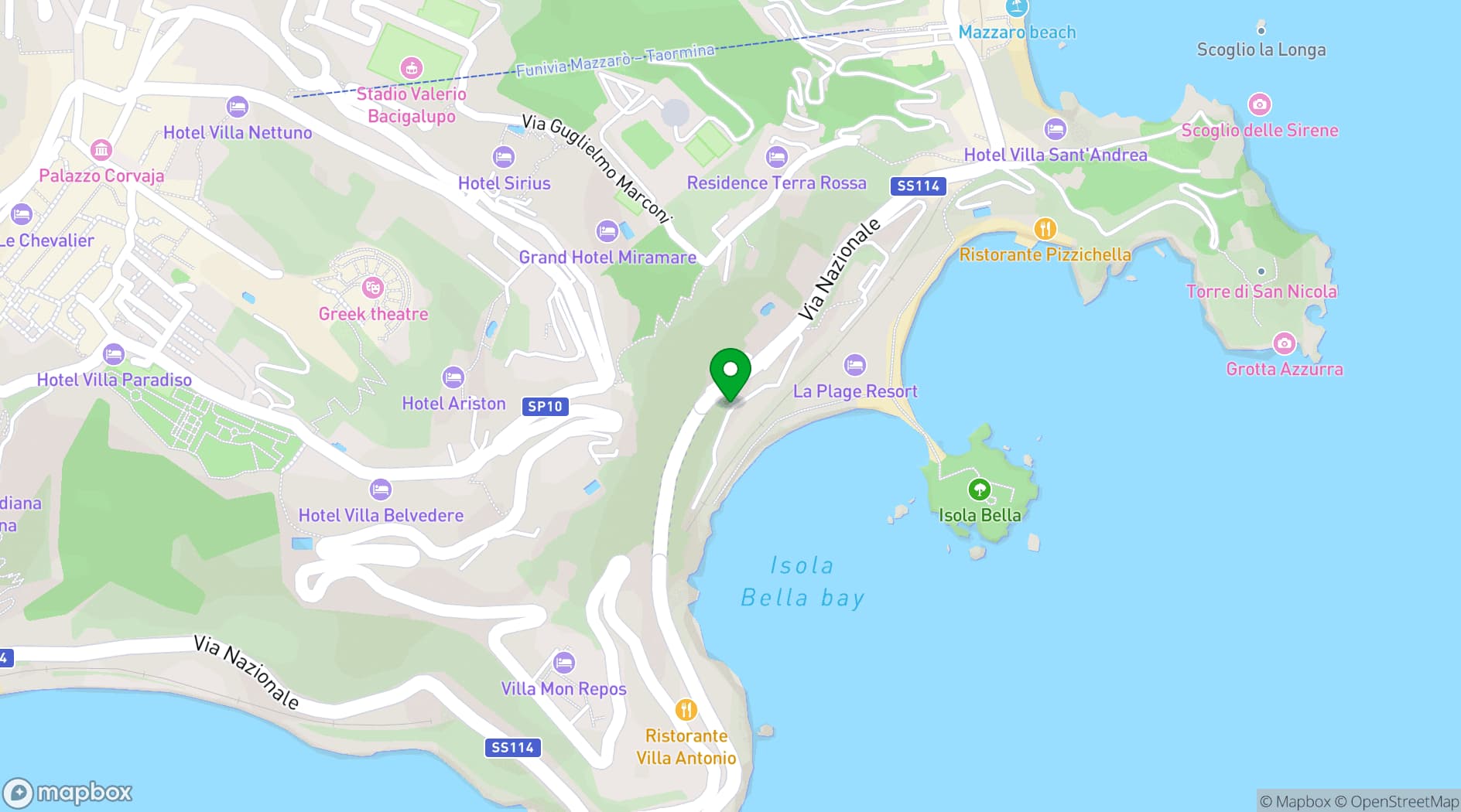 Map showing La Plage Resort