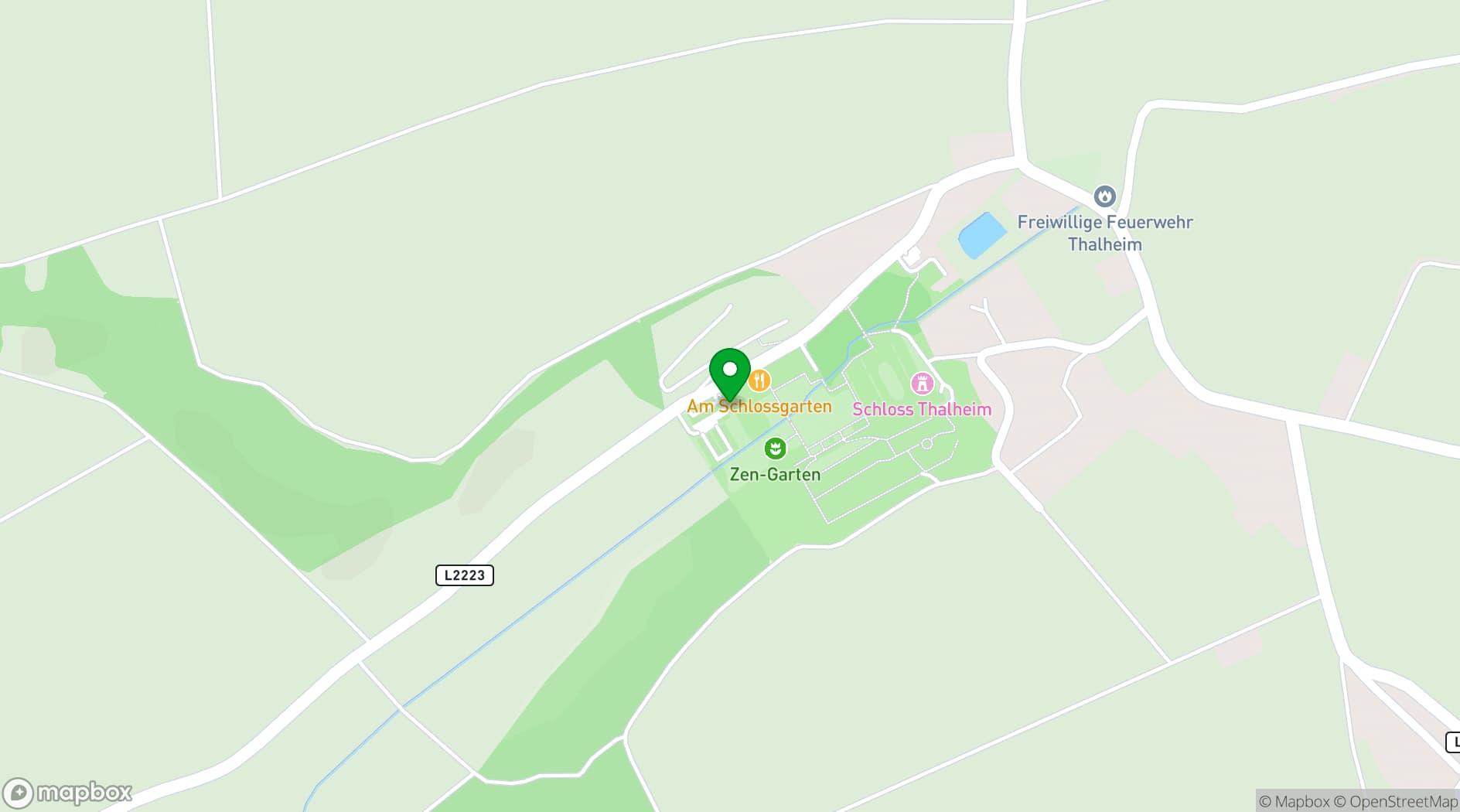 Map showing Schloss THALHEIM