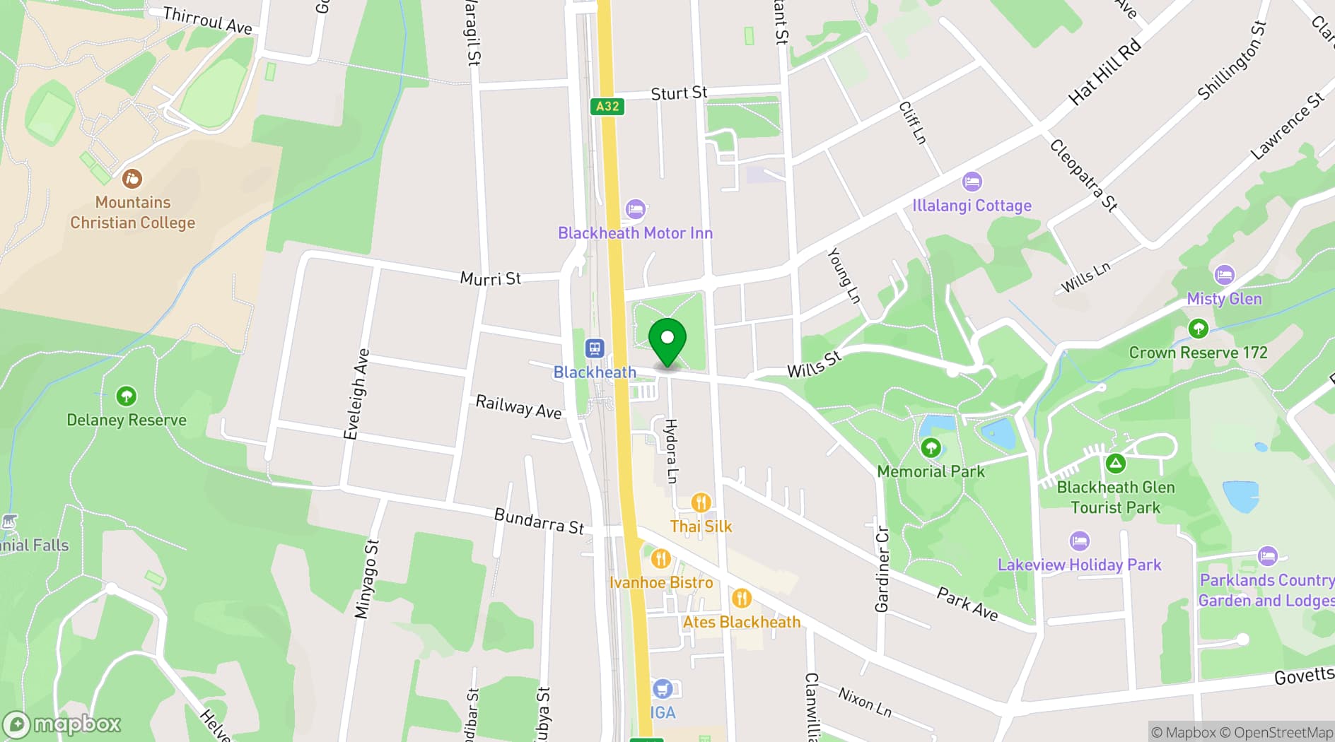 Map showing Blackheath Community Events