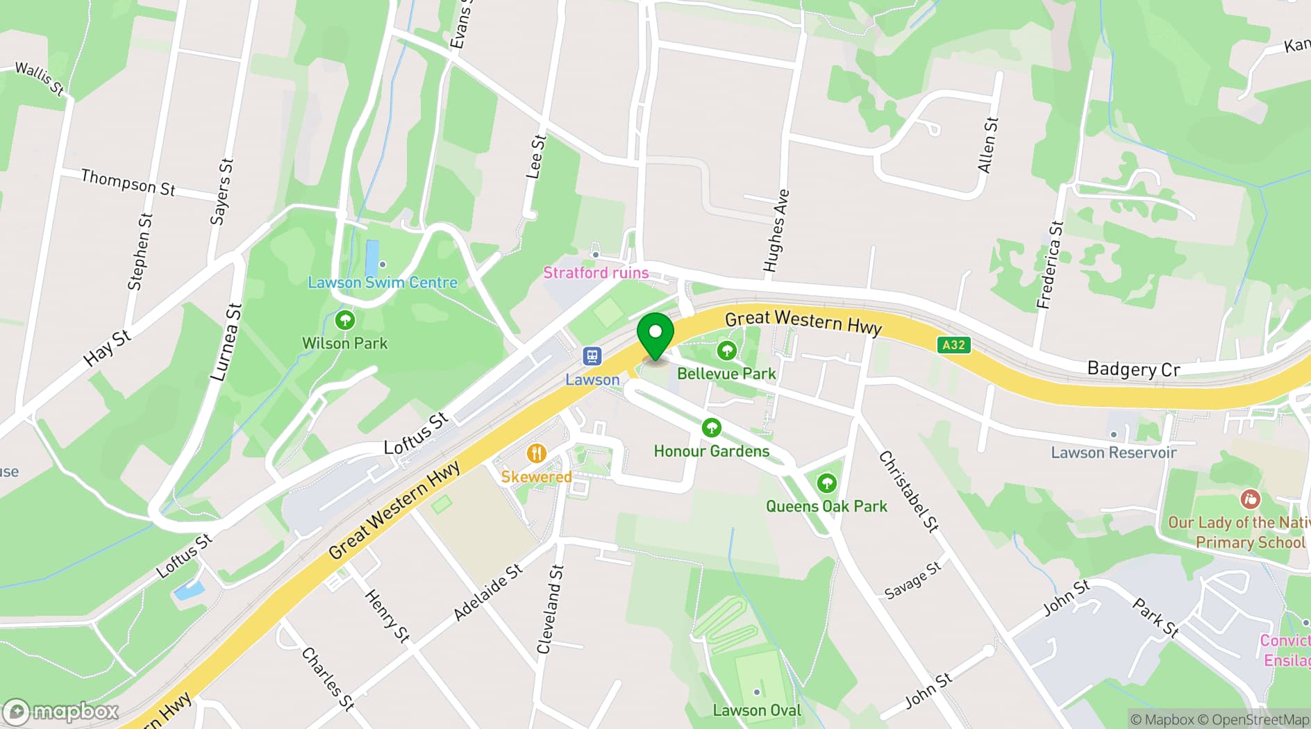 Map showing Flow State Studio