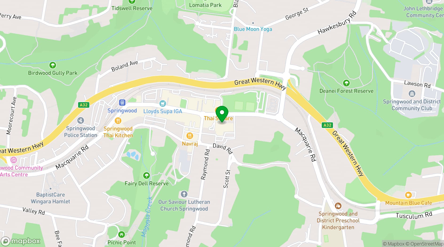 Map showing Blue Mountains Theatre & Community Hub