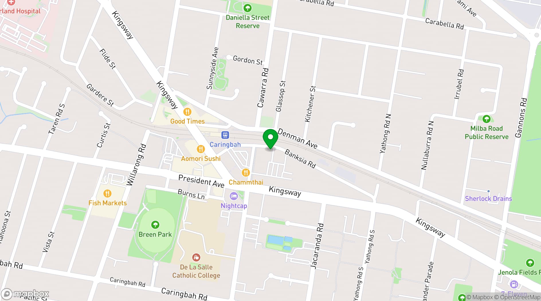 Map showing One Eighty