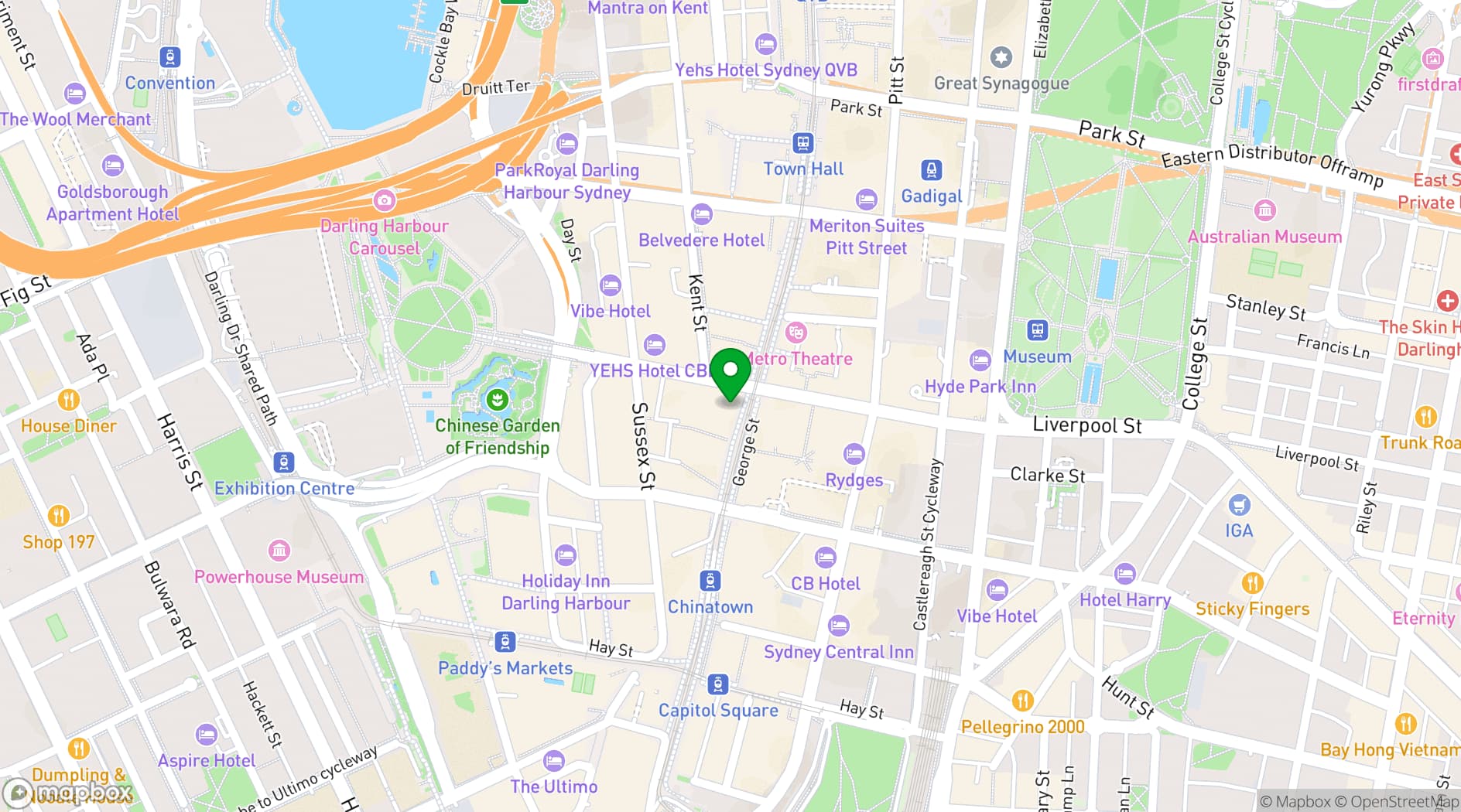 Map showing Cheers Bar
