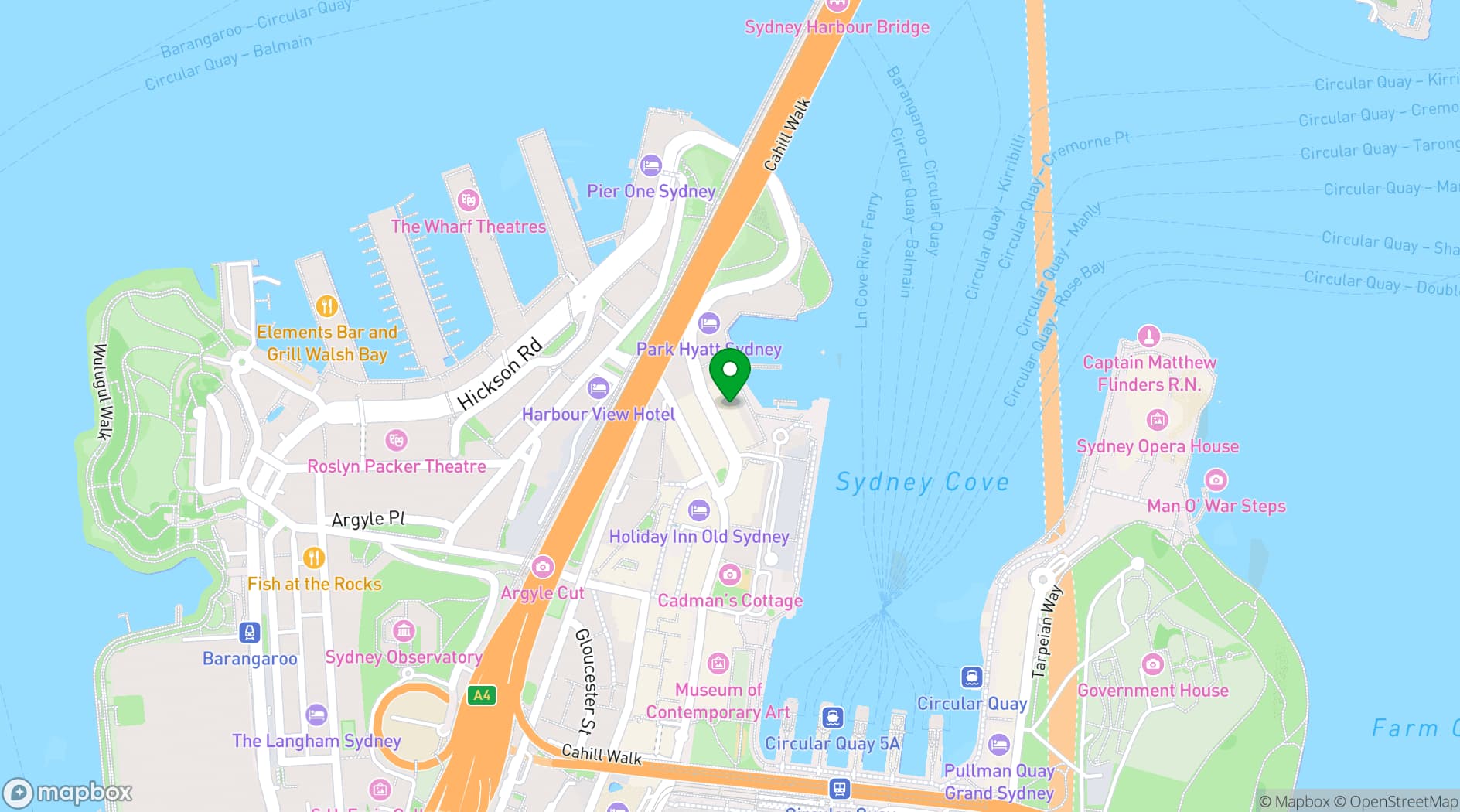 Map showing Campbell's Stores