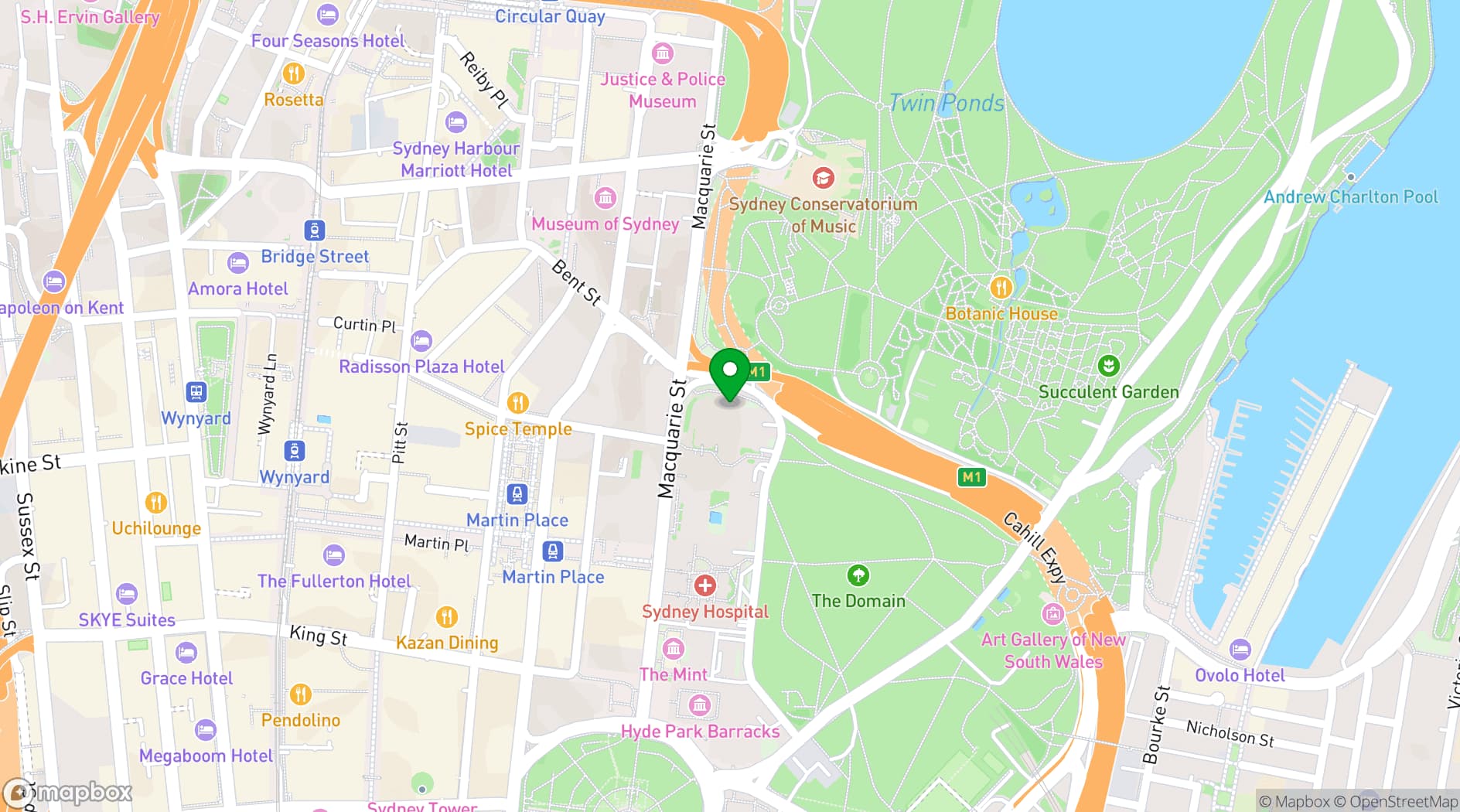 Map showing State Library of New South Wales