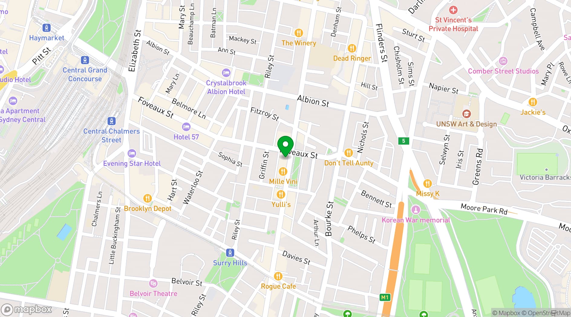 Map showing Fonda Mexican