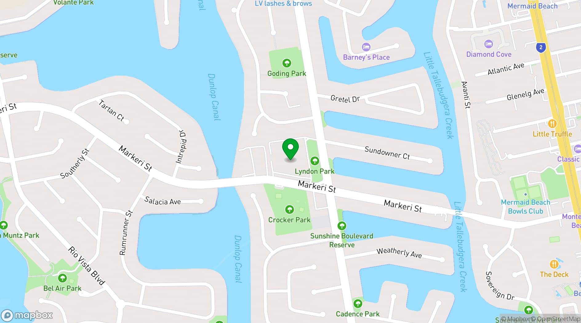 Map showing Mermaid Waters Hotel