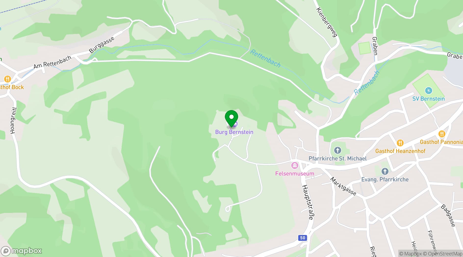 Map showing Burg Bernstein