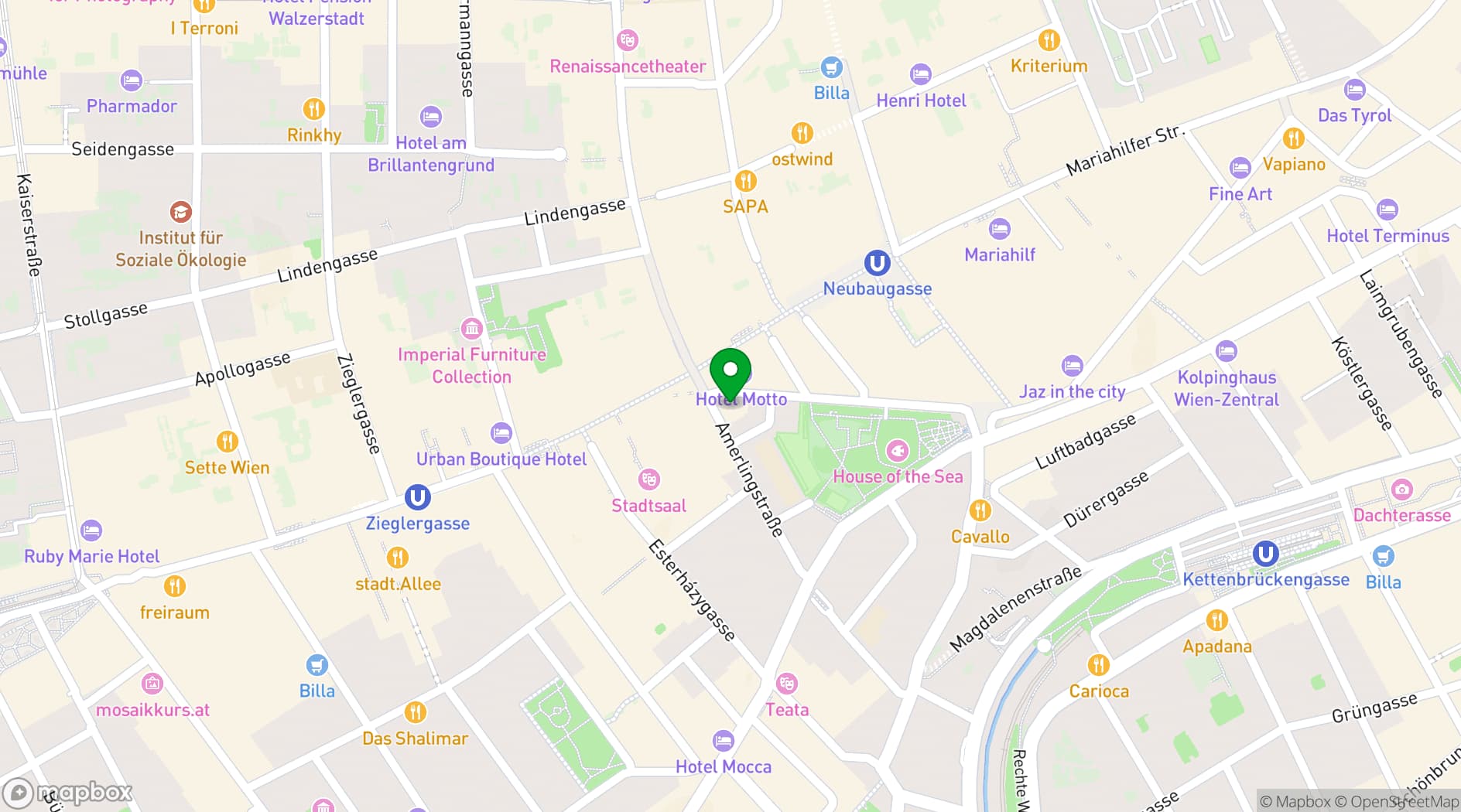 Map showing The Vault Vienna