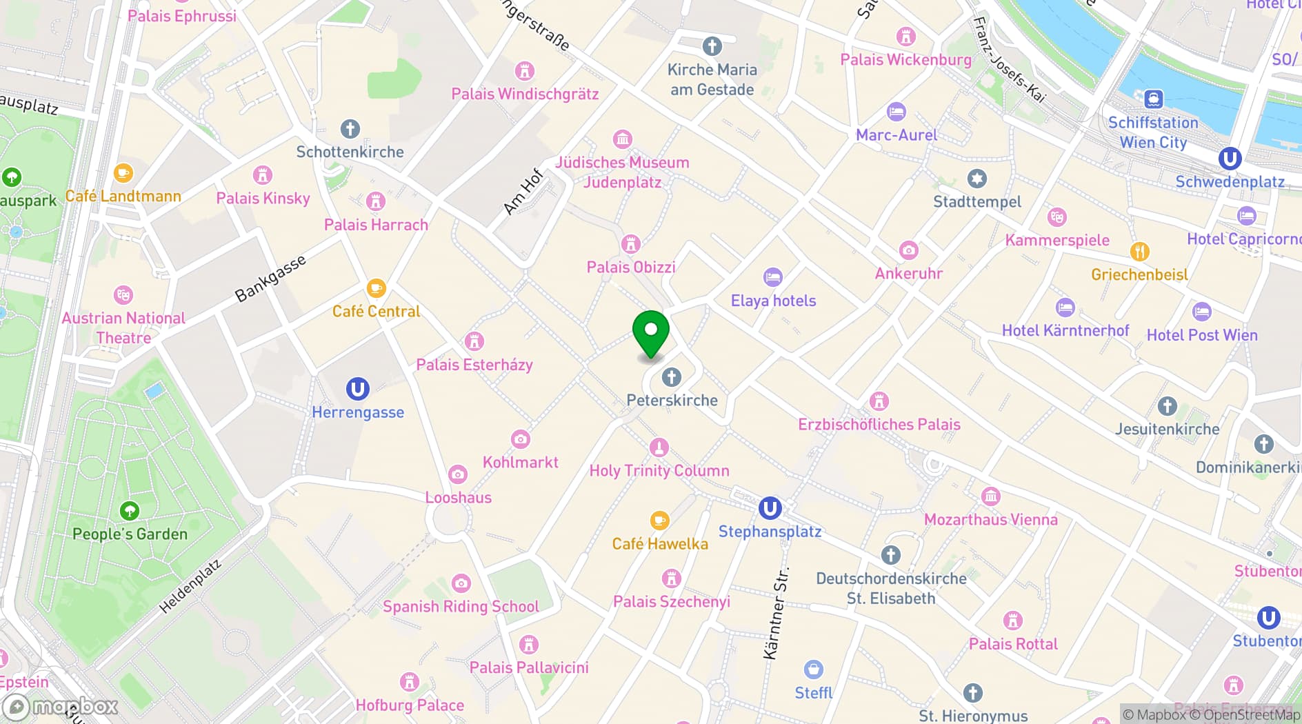 Map showing Rosewood, Vienna