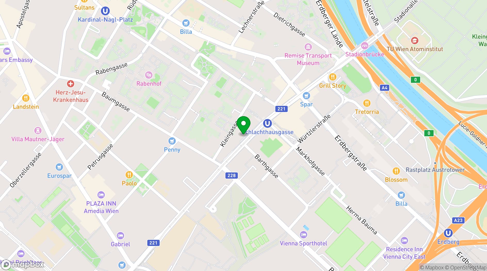 Map showing D3 Convention Center