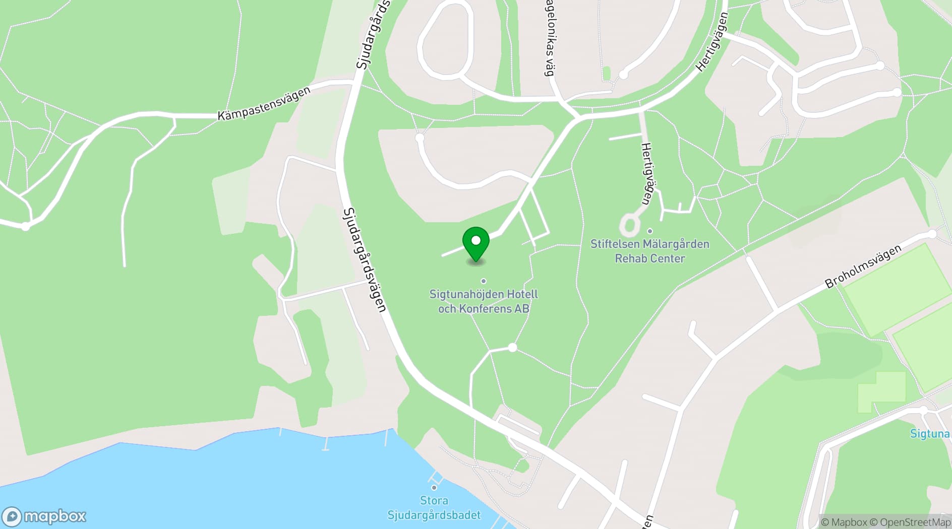 Map showing Sigtunahöjden