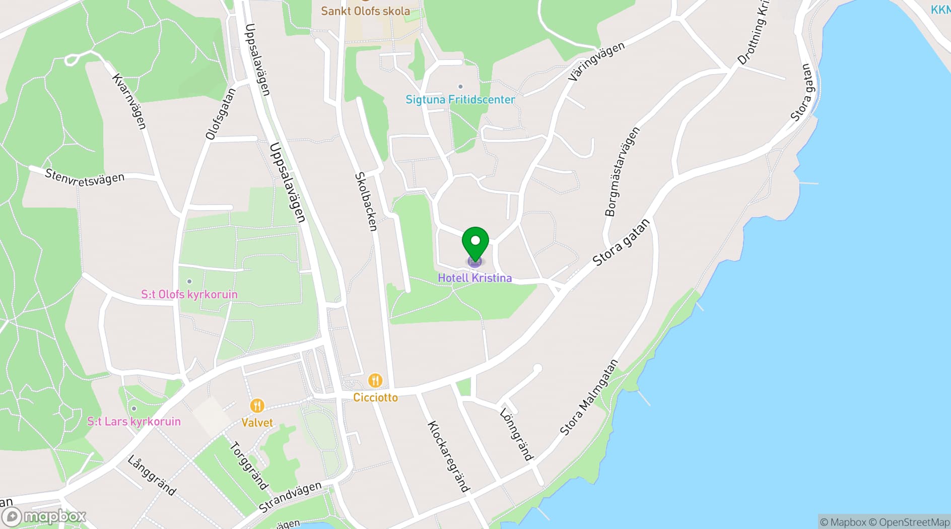 Map showing Hotell Kristina