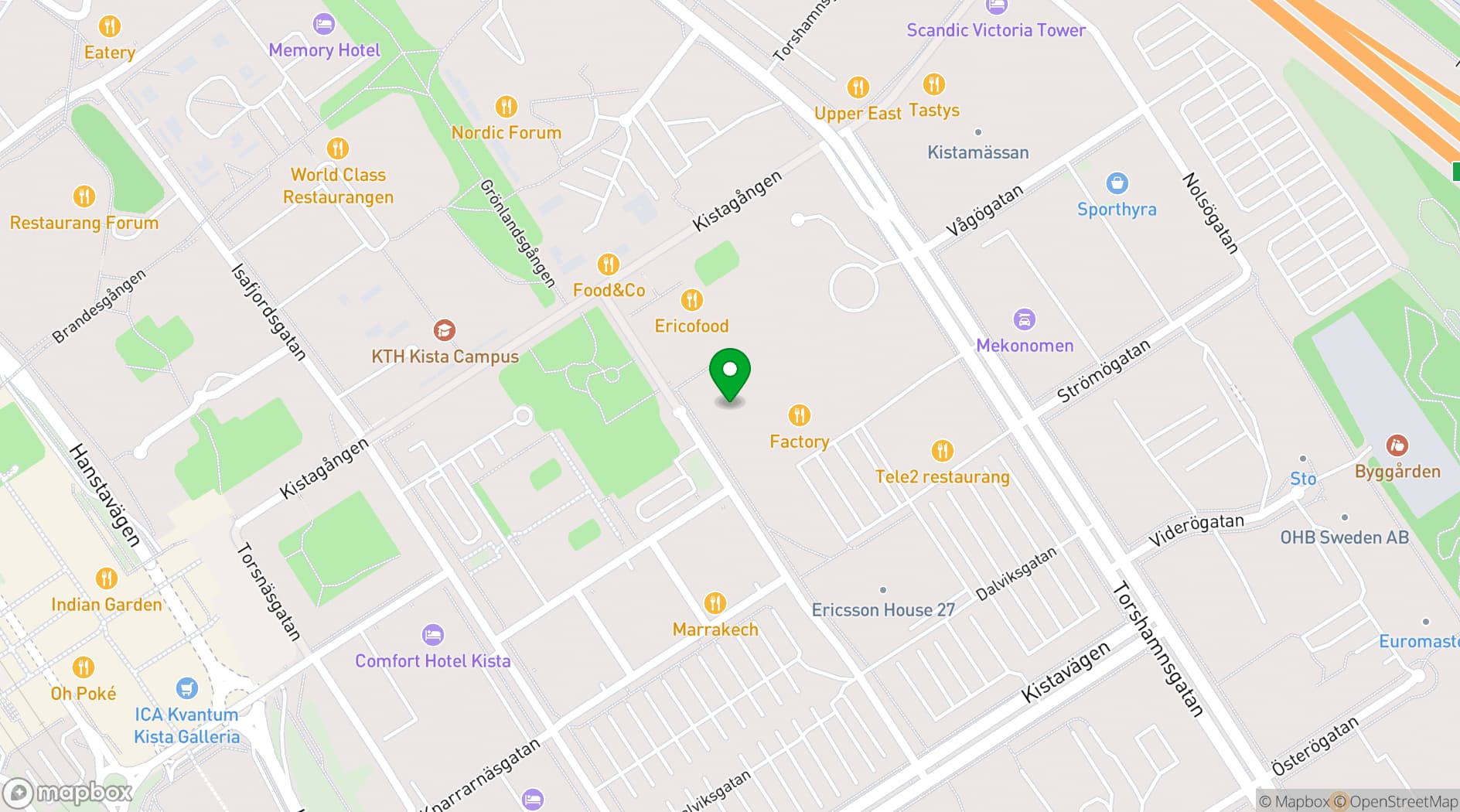 Map showing Ericsson Imagine Studio