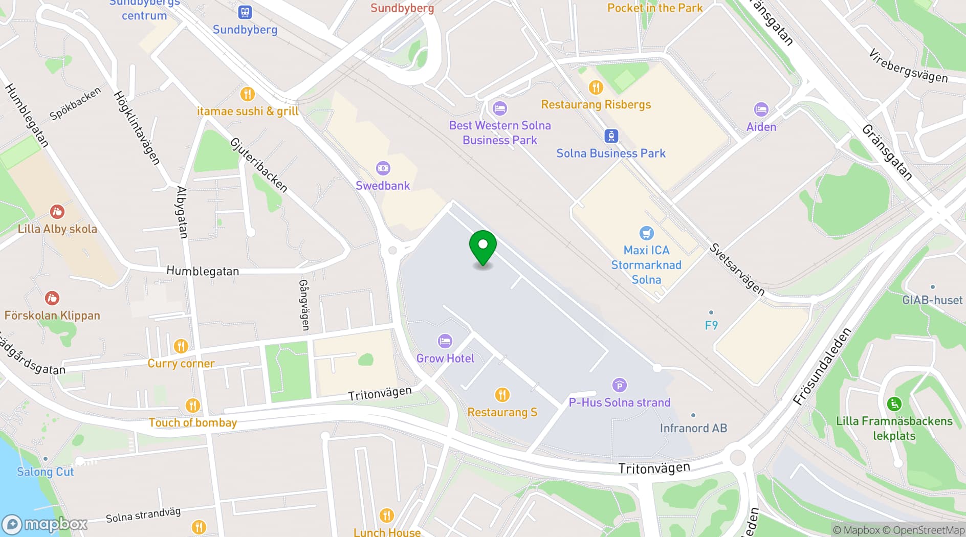 Map showing Origo